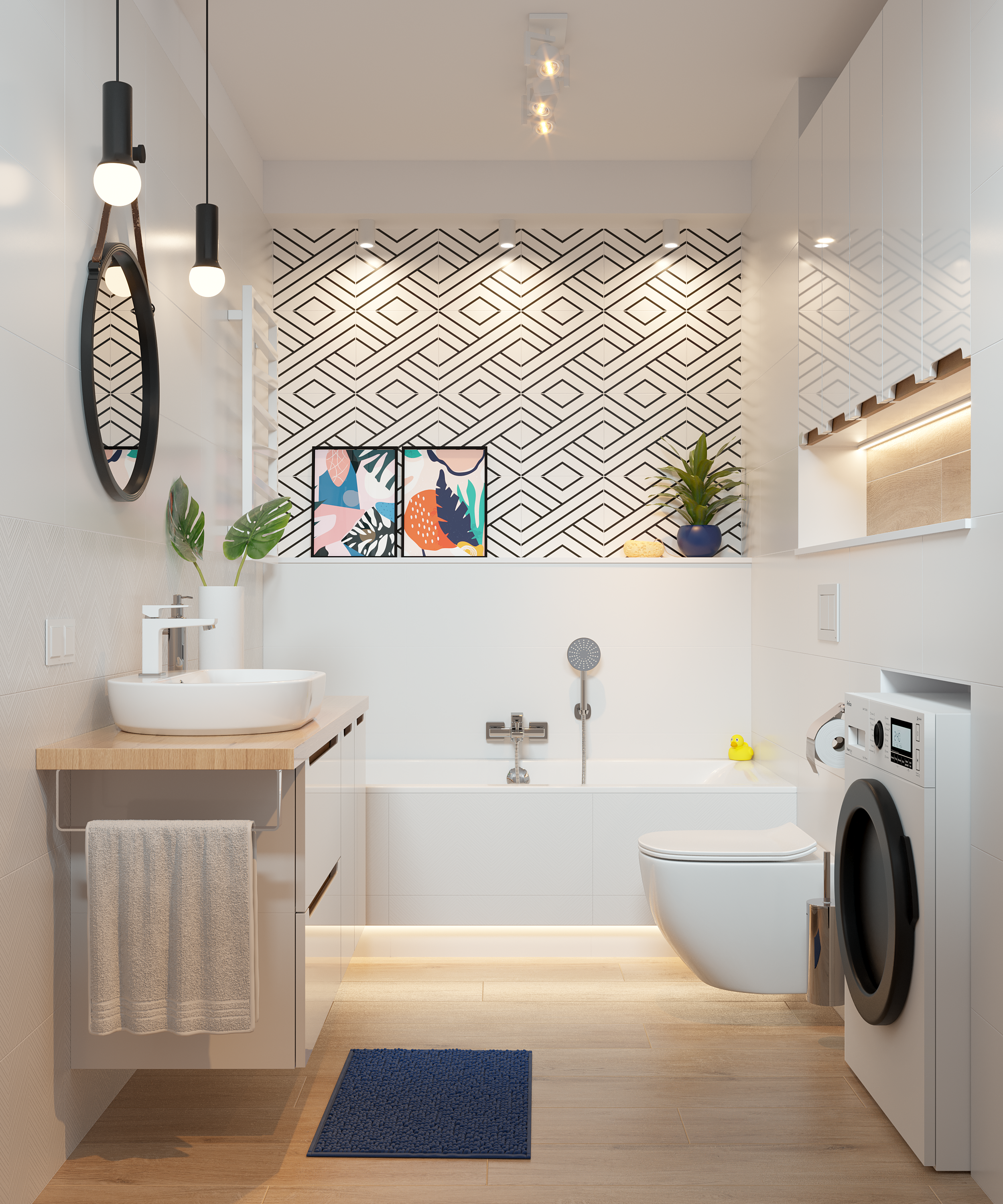 Szafka pod umywalkę Stilla (3 listwy) 60 Defra - 12