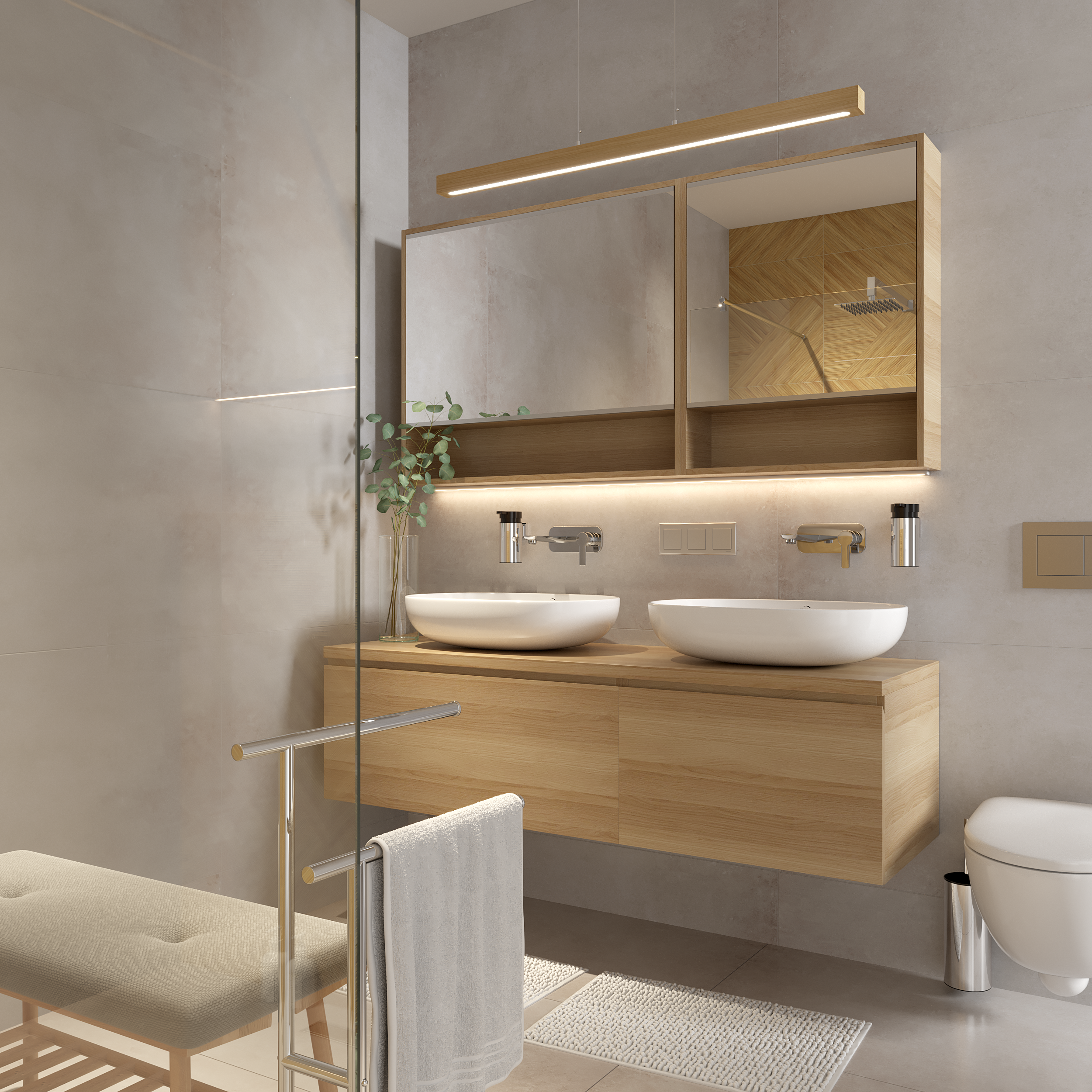 Umywalka ceramiczna nablatowa Teja 60 Invena - 11