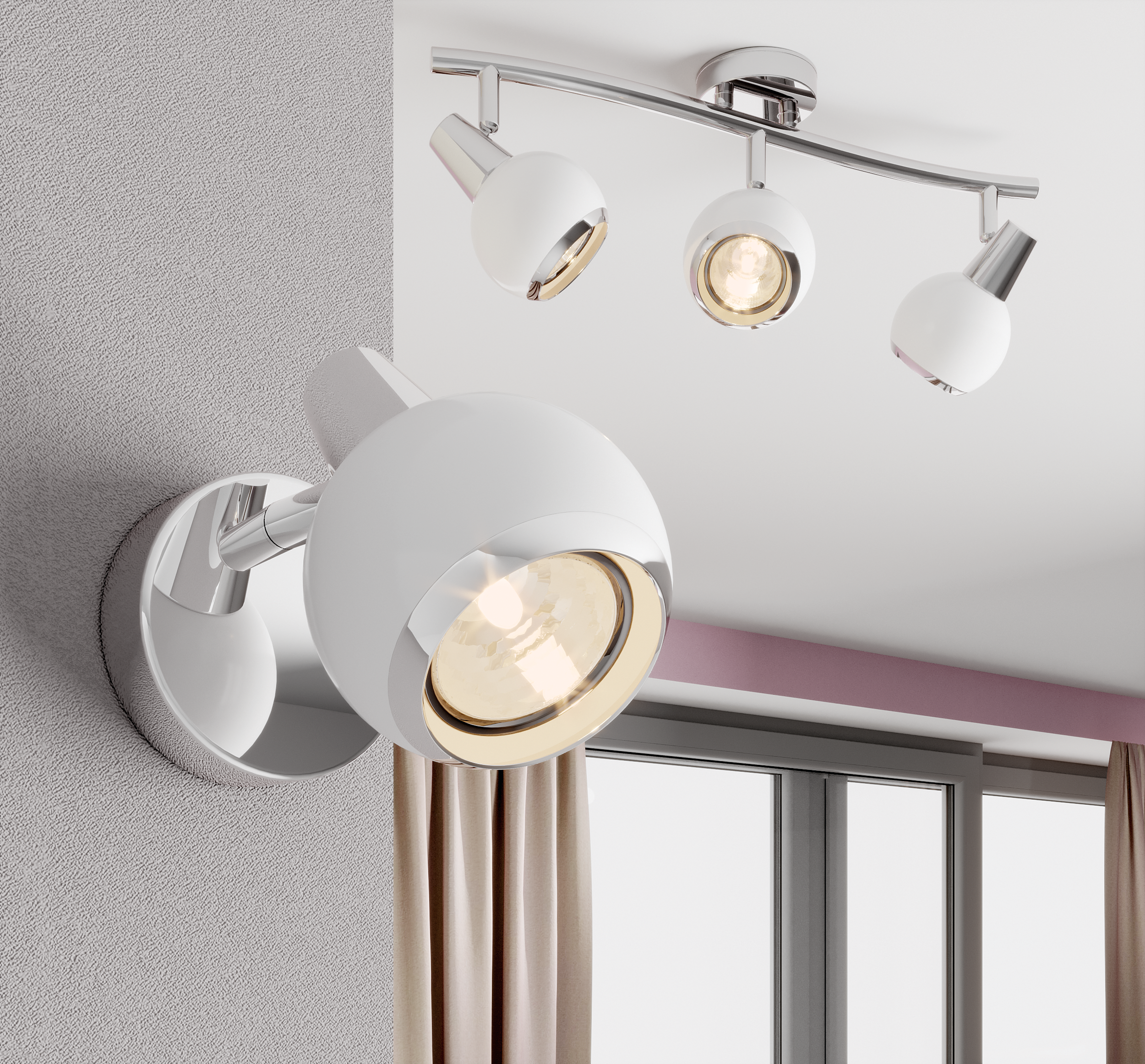 Reflektorek LORIS chrom E14 REALITY - 3