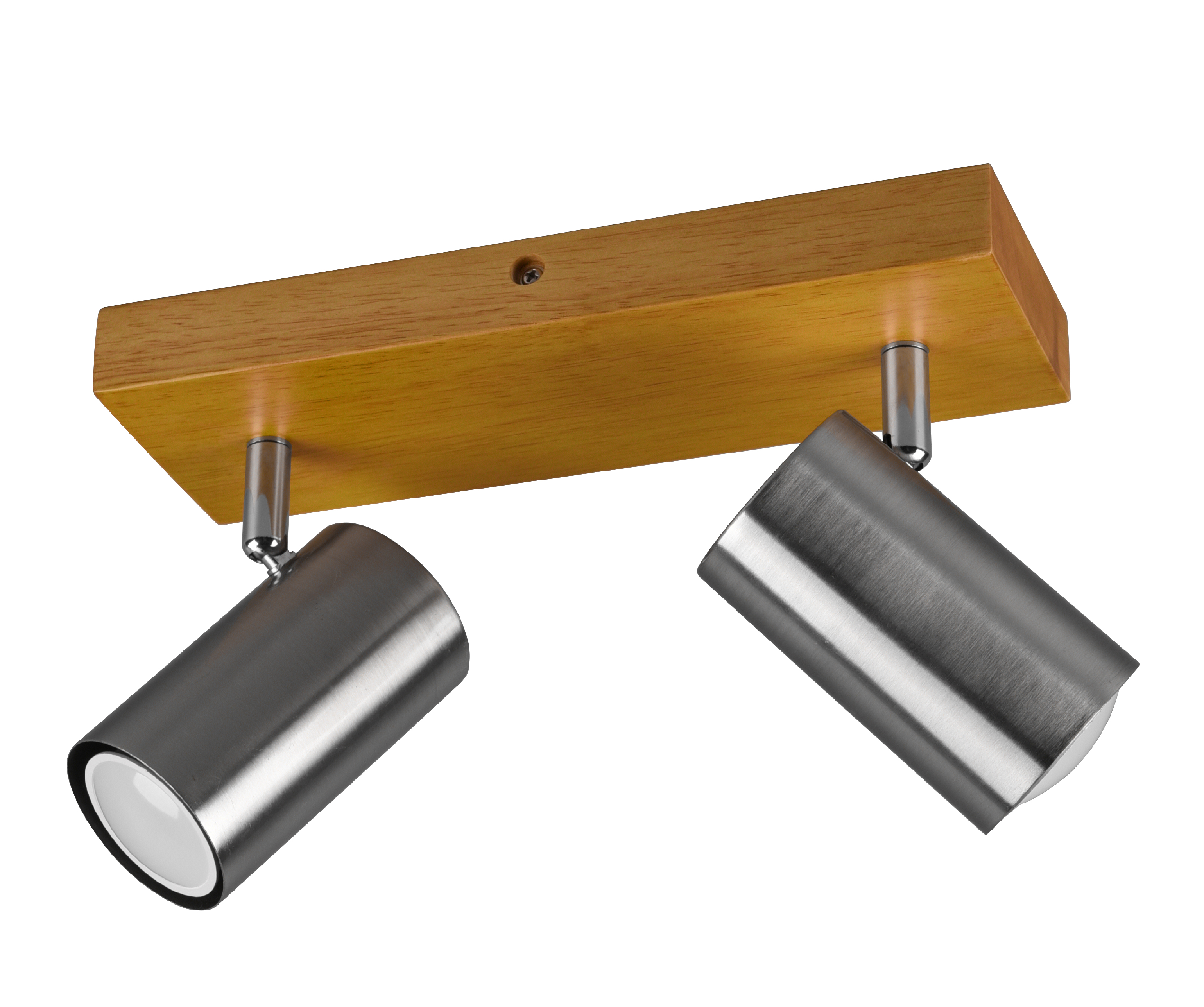 Listwa reflektorowa Marley srebrna z drewnem 2 x GU10 Trio