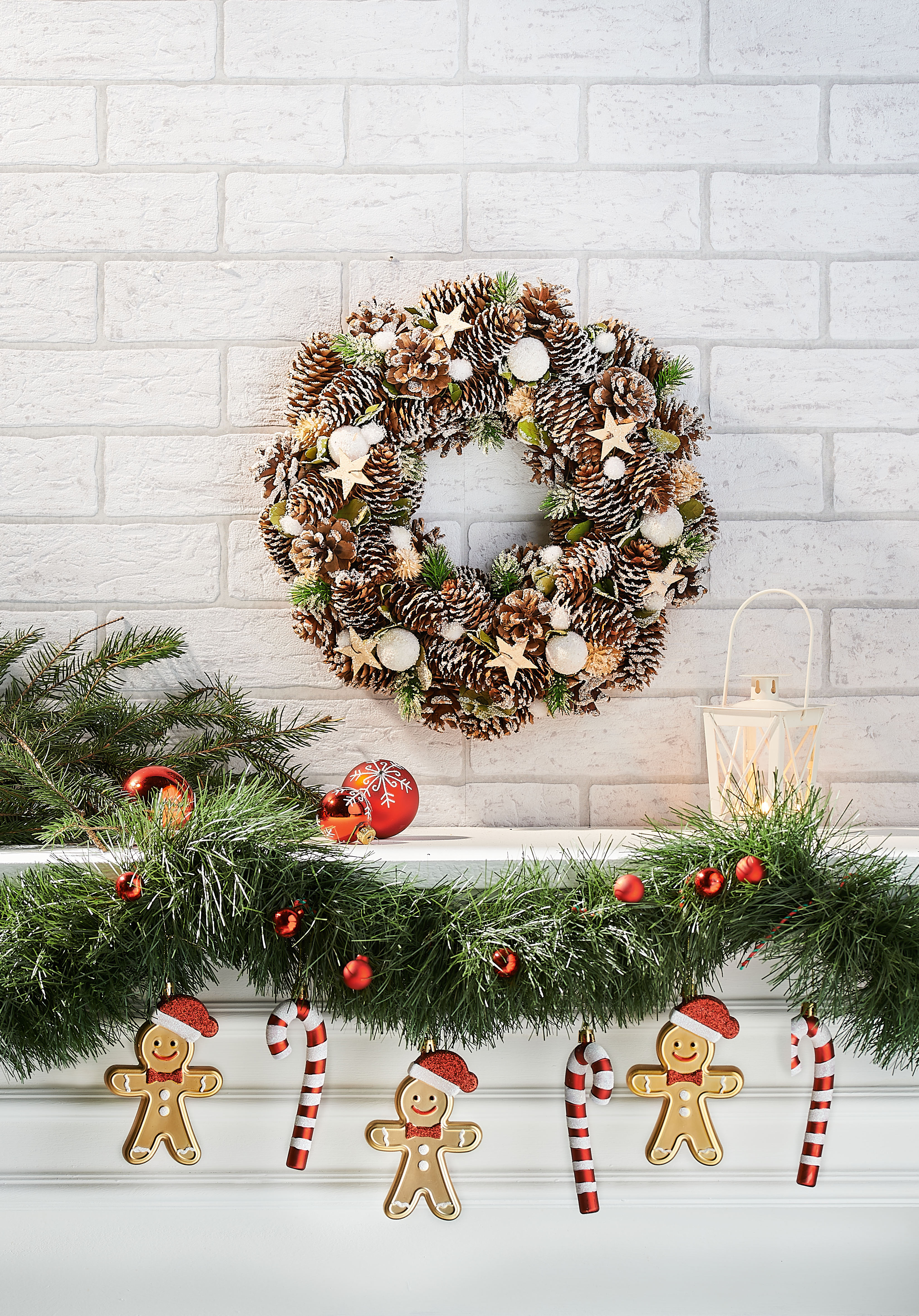 Bombki plastikowe zawieszki 13cm 6szt. ciastek / laska świąteczna - 2