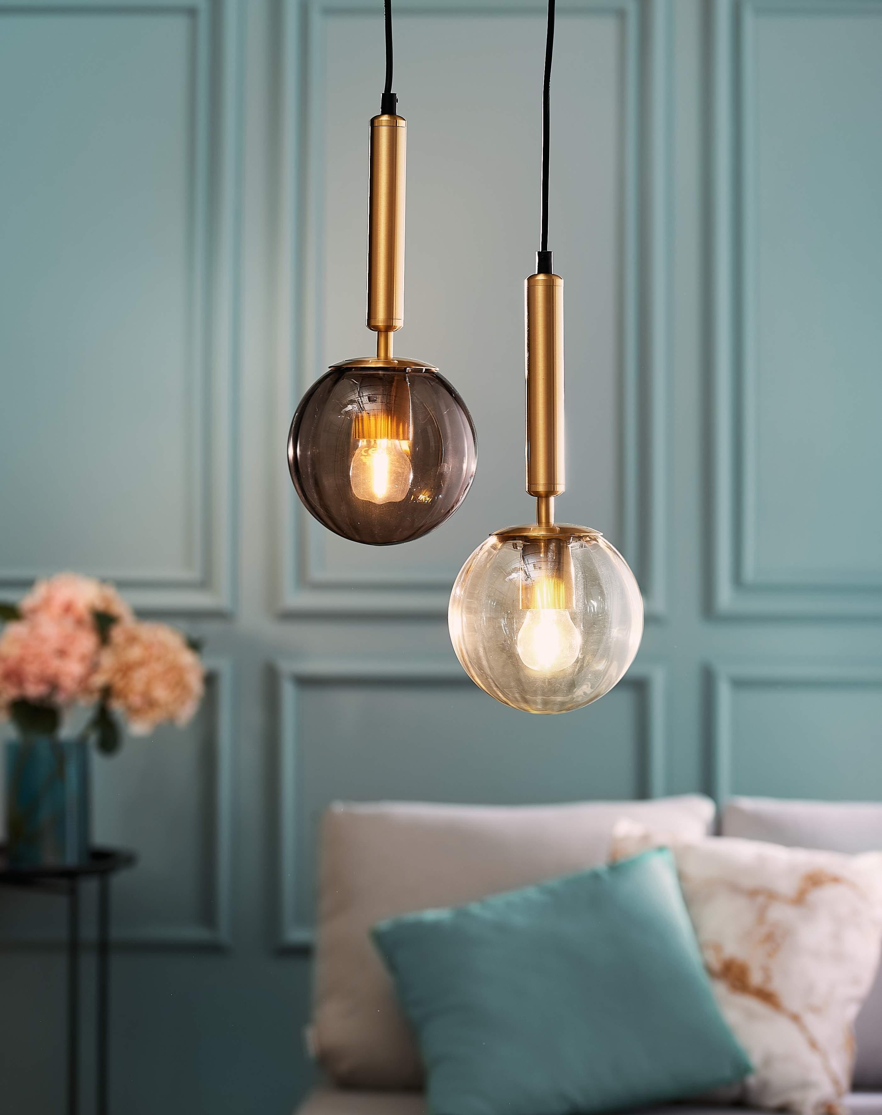 Lampa wisząca Ravena złoto-czarna E27 Italux - 5