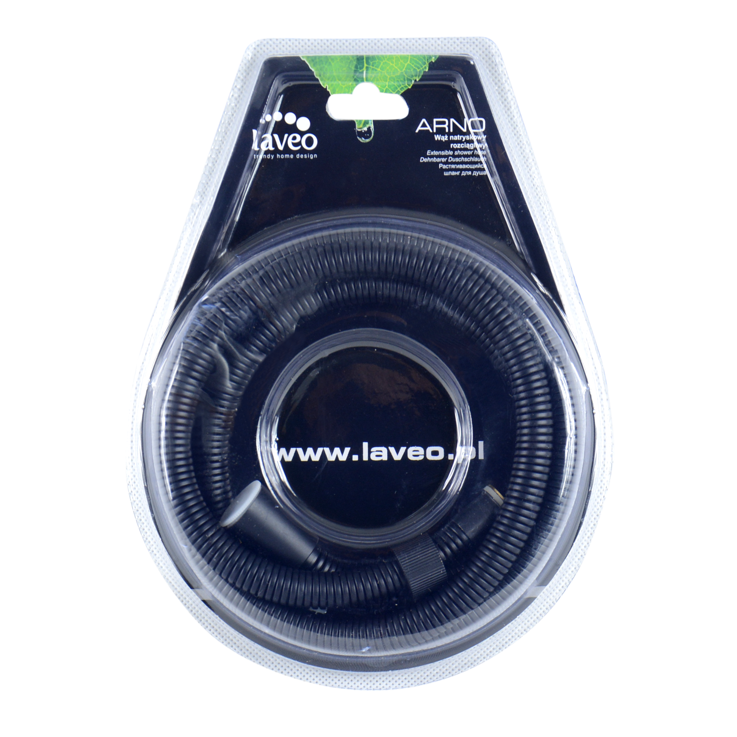 Wąż prysznicowy czarny 150-180 cm Laveo - 2