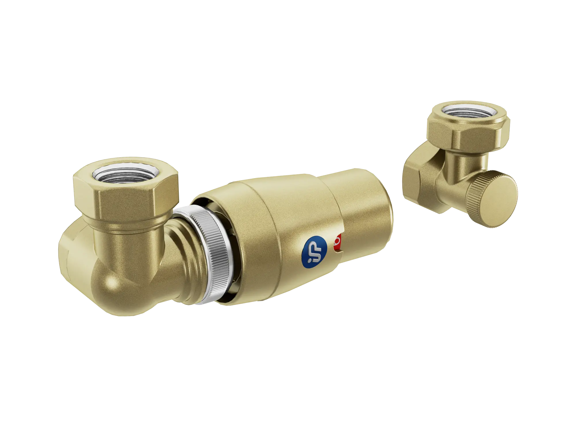 Zestaw termostatyczny OSIOWY-LEWY 1/2" złoty mat