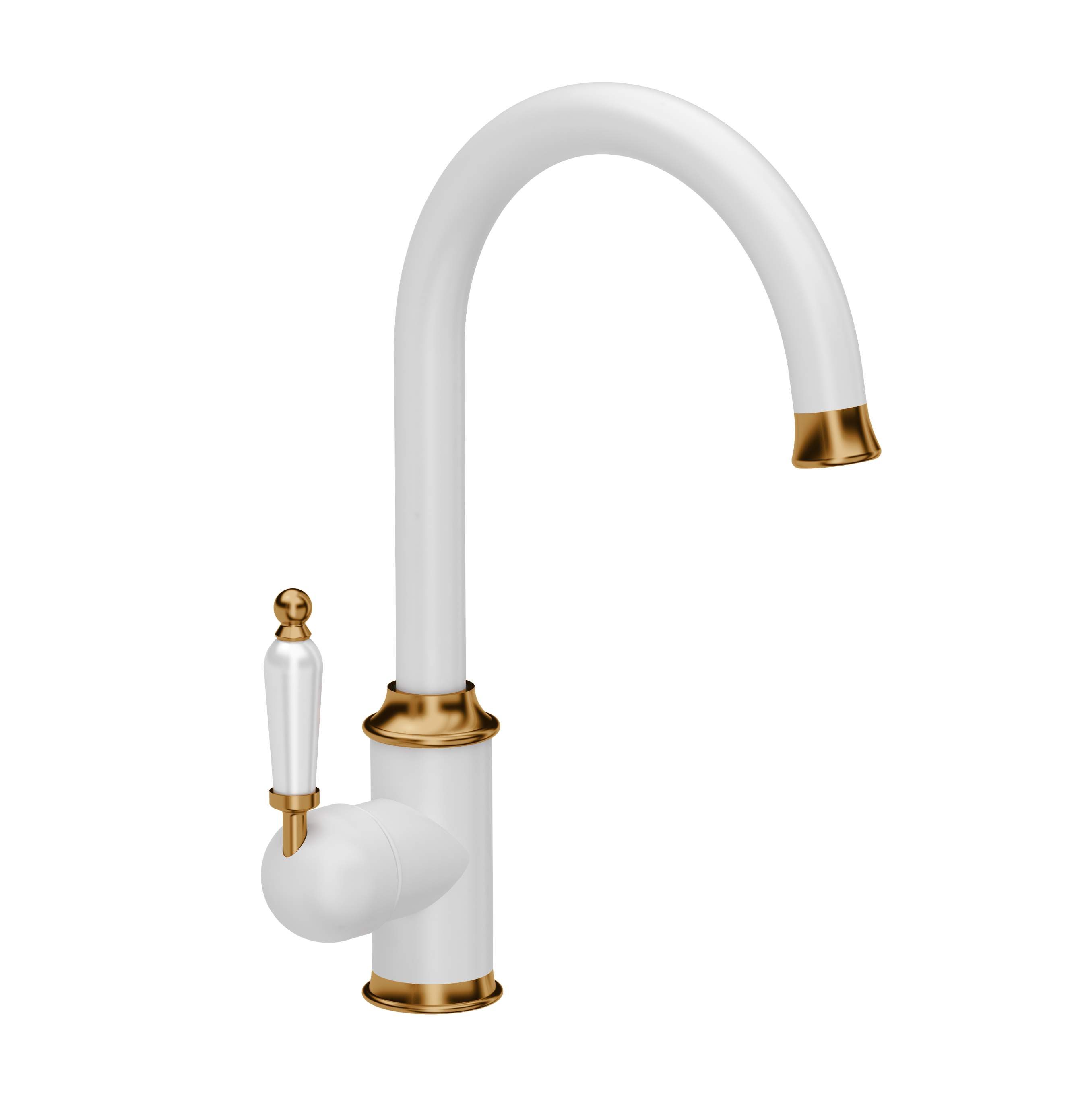 Bateria kuchenna Rachel Biało Miedziowa wylewka U 33 cm Quadron