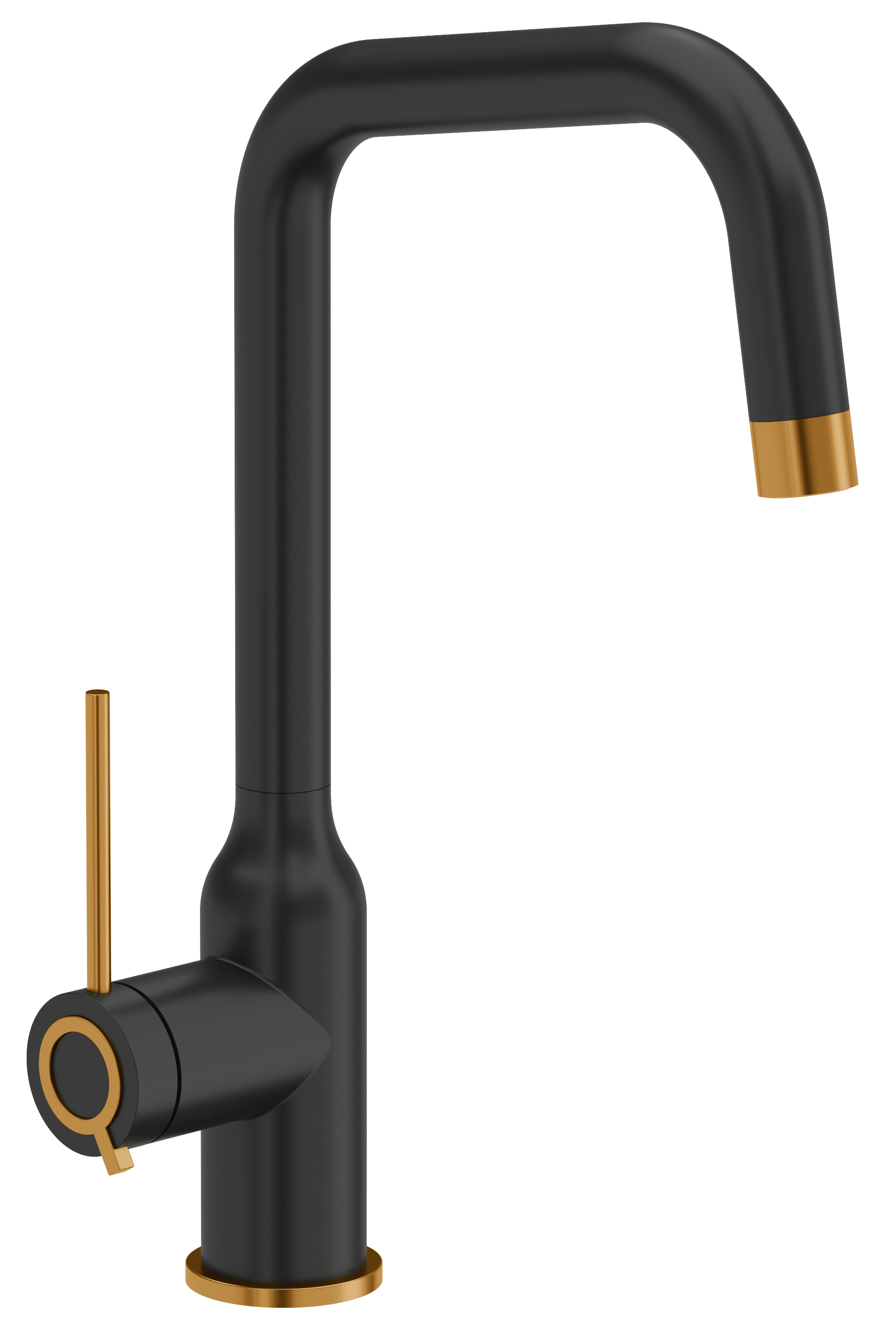 Bateria kuchenna Natalie Czarna Miedź wylewka U 34 cm Quadron