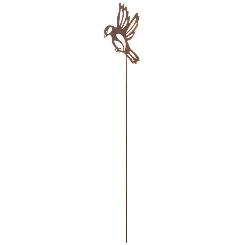 Dekoracja ogrodowa Corten sikorka 21.5x100 cm stalowa Forest Style