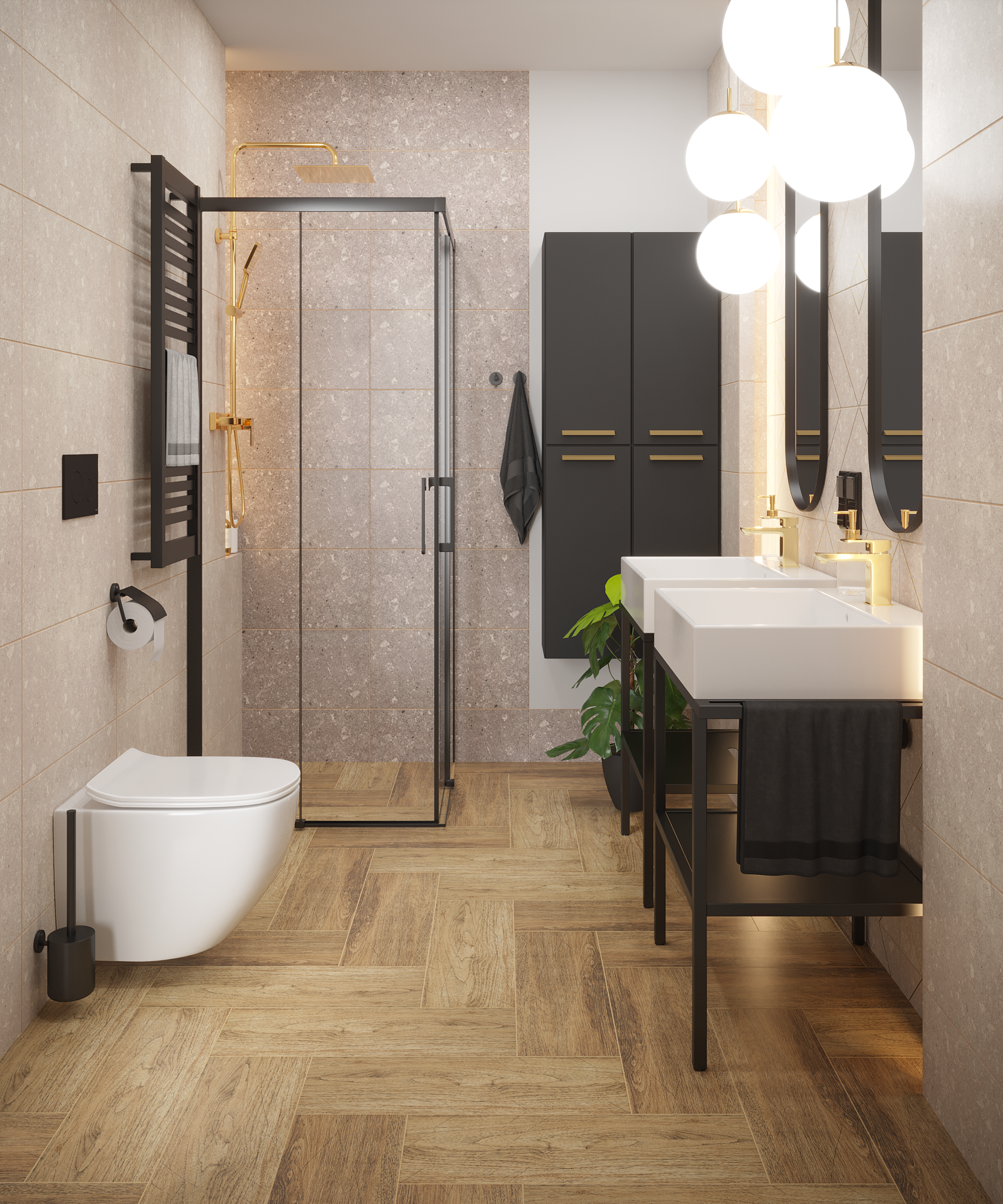 Kolumna prysznicowa z baterią Remo Gold Valvex - 3