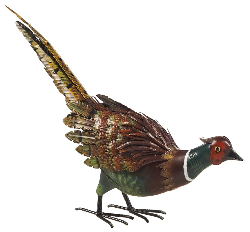 Dekoracja ogrodowa bażant 54x15x46 cm metalowa Nortene