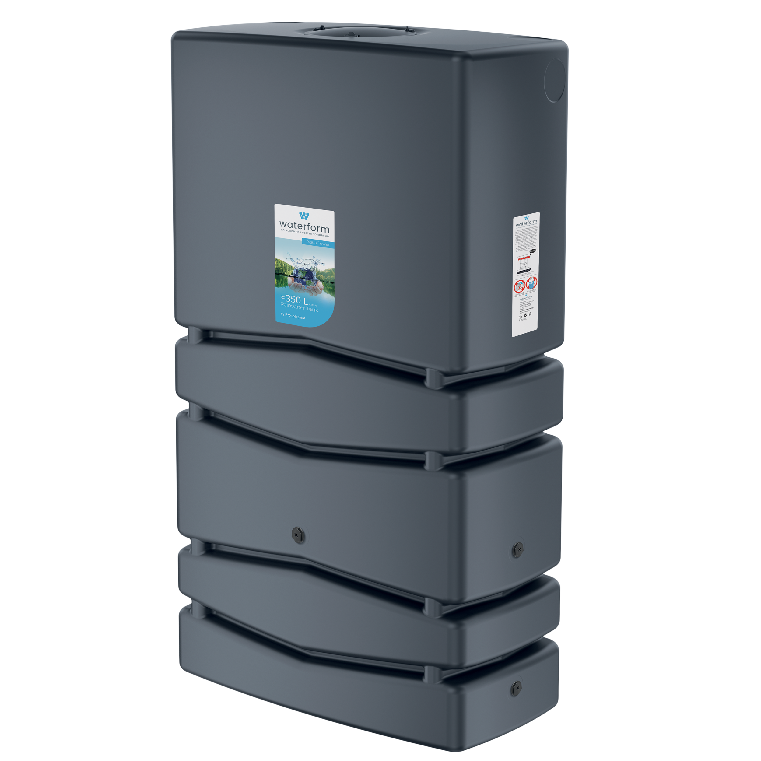Zbiornik na deszczówkę Aqua tower 350l IDTC350 antracyt Prosperplast