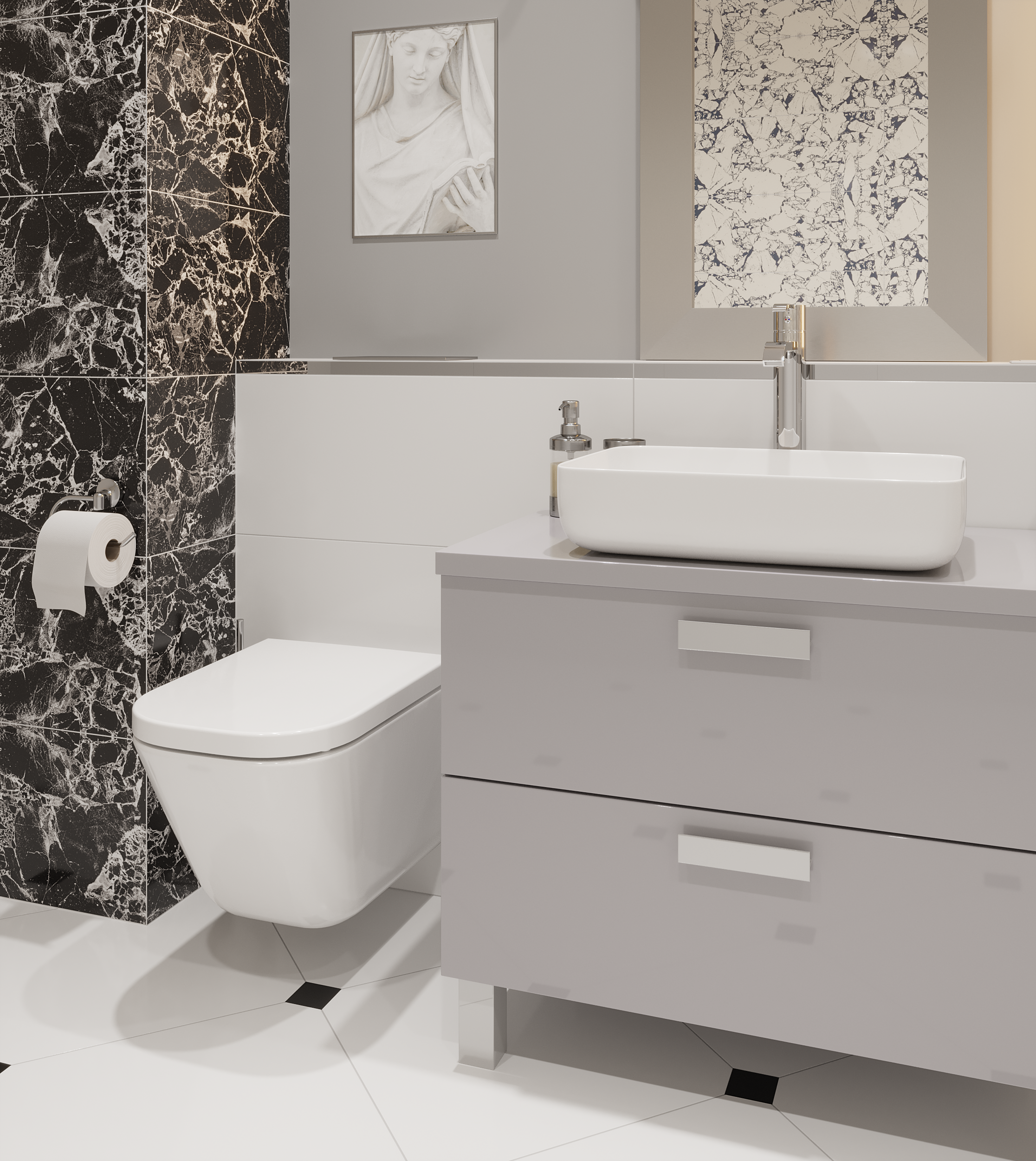 Przycisk spłukujący do stelaża Now chrom błyszczący Tece - 3