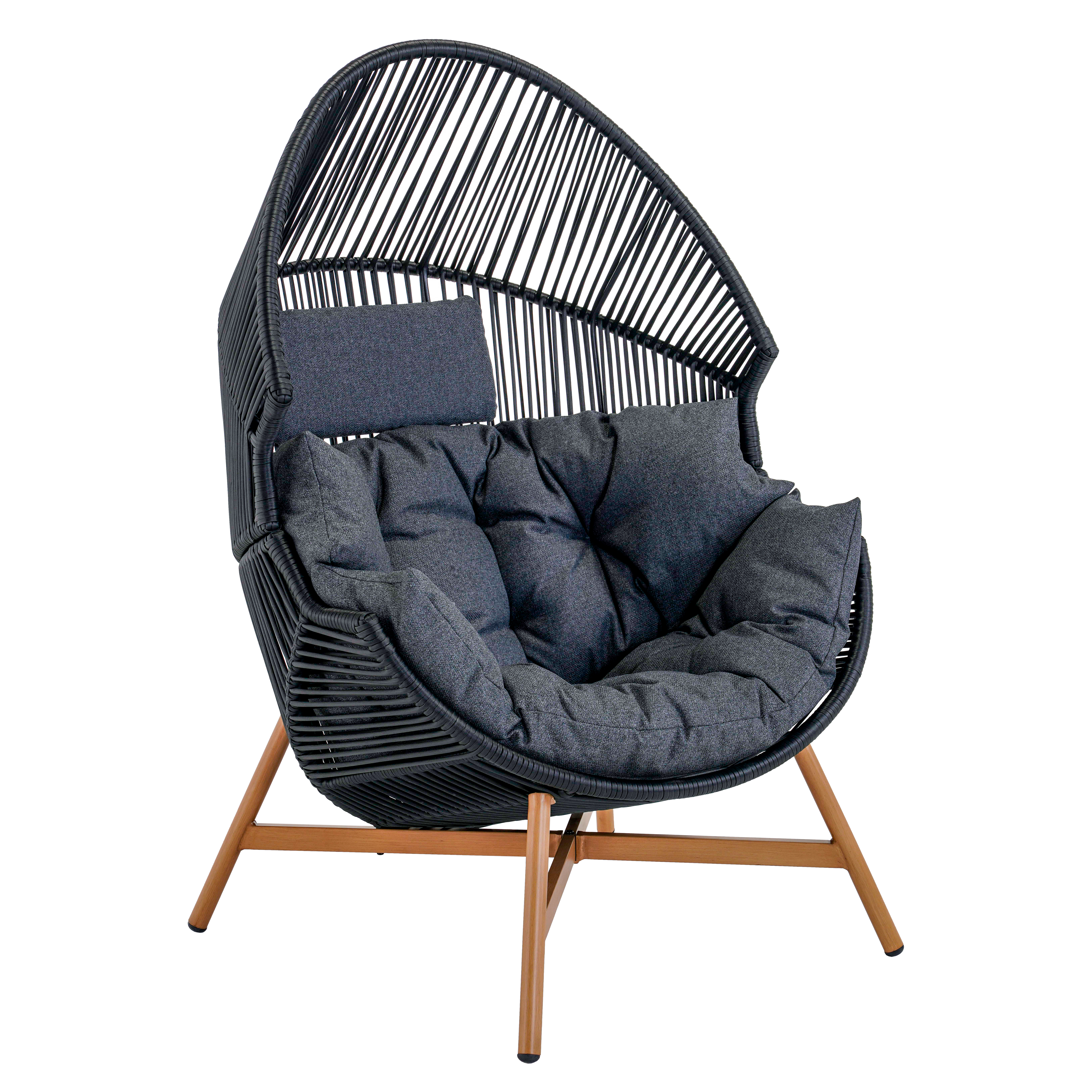 Fotel ogrodowy Holand kokon czarny