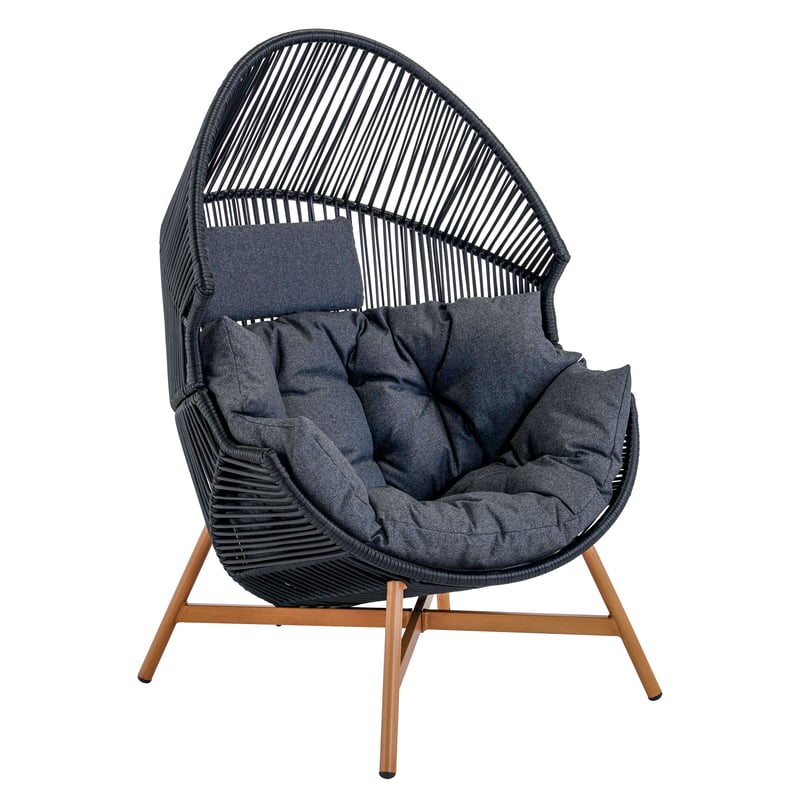 Fotel ogrodowy Holand kokon czarny