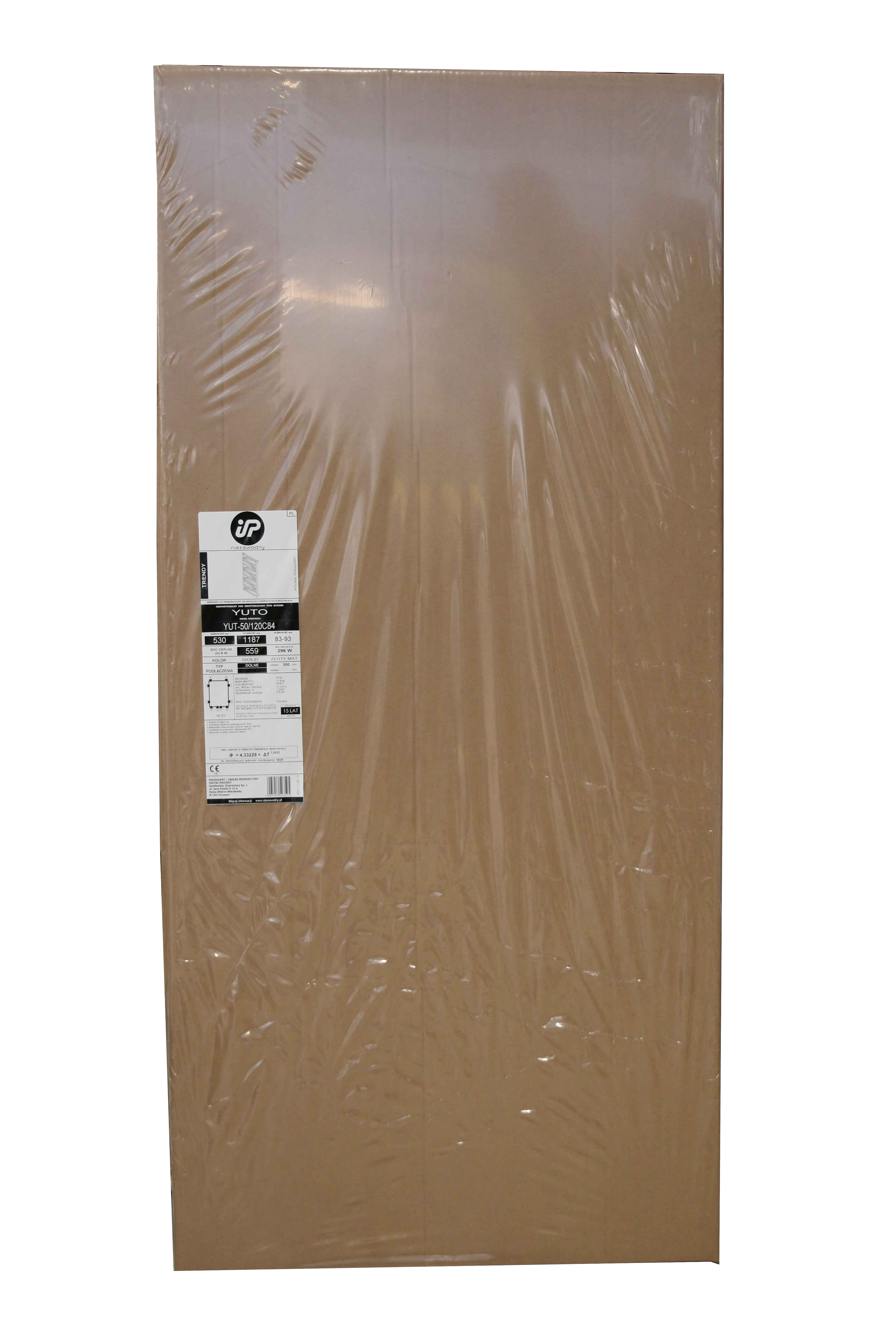 Grzejnik YUTO 119x53 cm Złoty 542W Roz 50cm 10 Bar INSTAL PROJEKT - 3