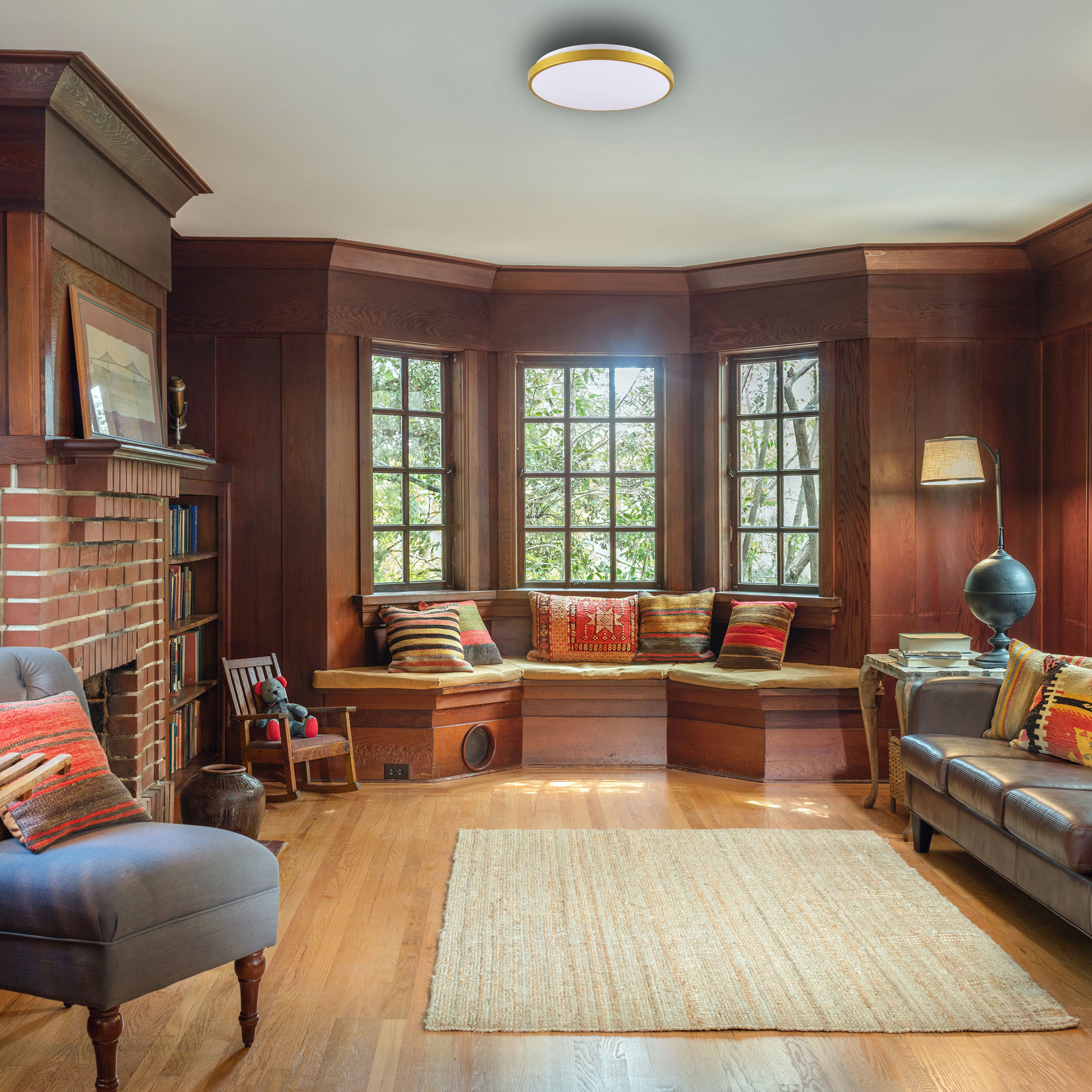 Plafon Kern złoty 30 cm LED Polux - 2