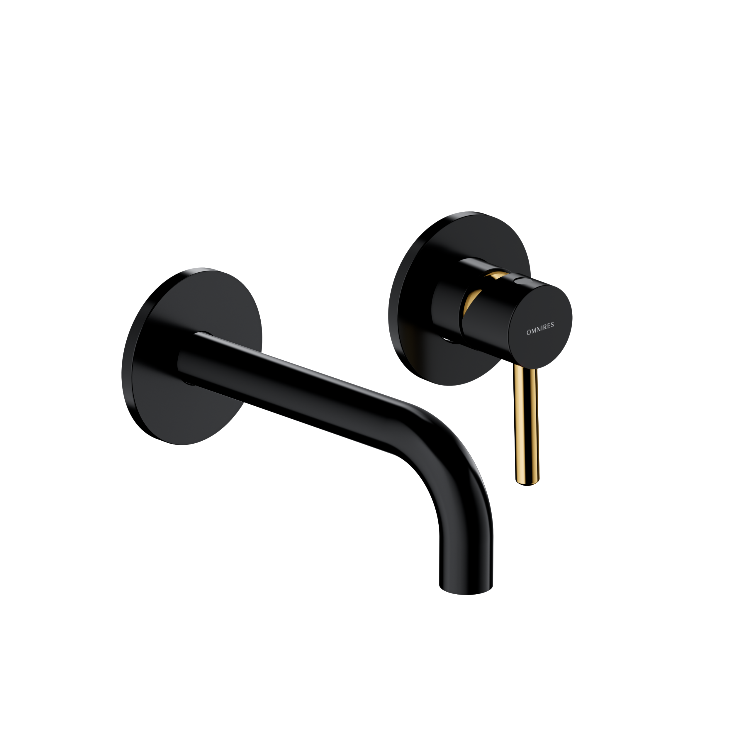Bateria umywalkowa podtynkowa półmat czarno-złota Simplon Omnires