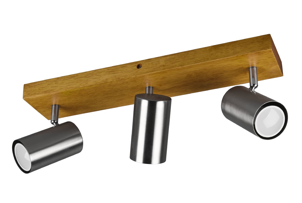 Listwa reflektorowa Marley srebrna z drewnem GU10 Trio