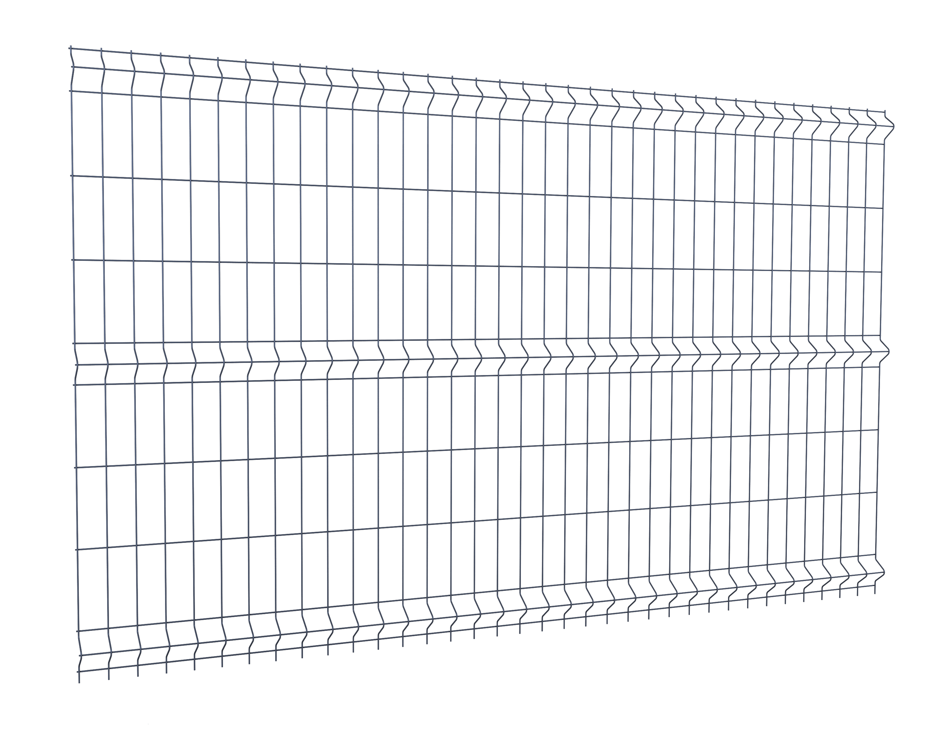 Panel ogrodzeniowy Vera 3D 153x250 cm antracytowy Wiśniowski - 6