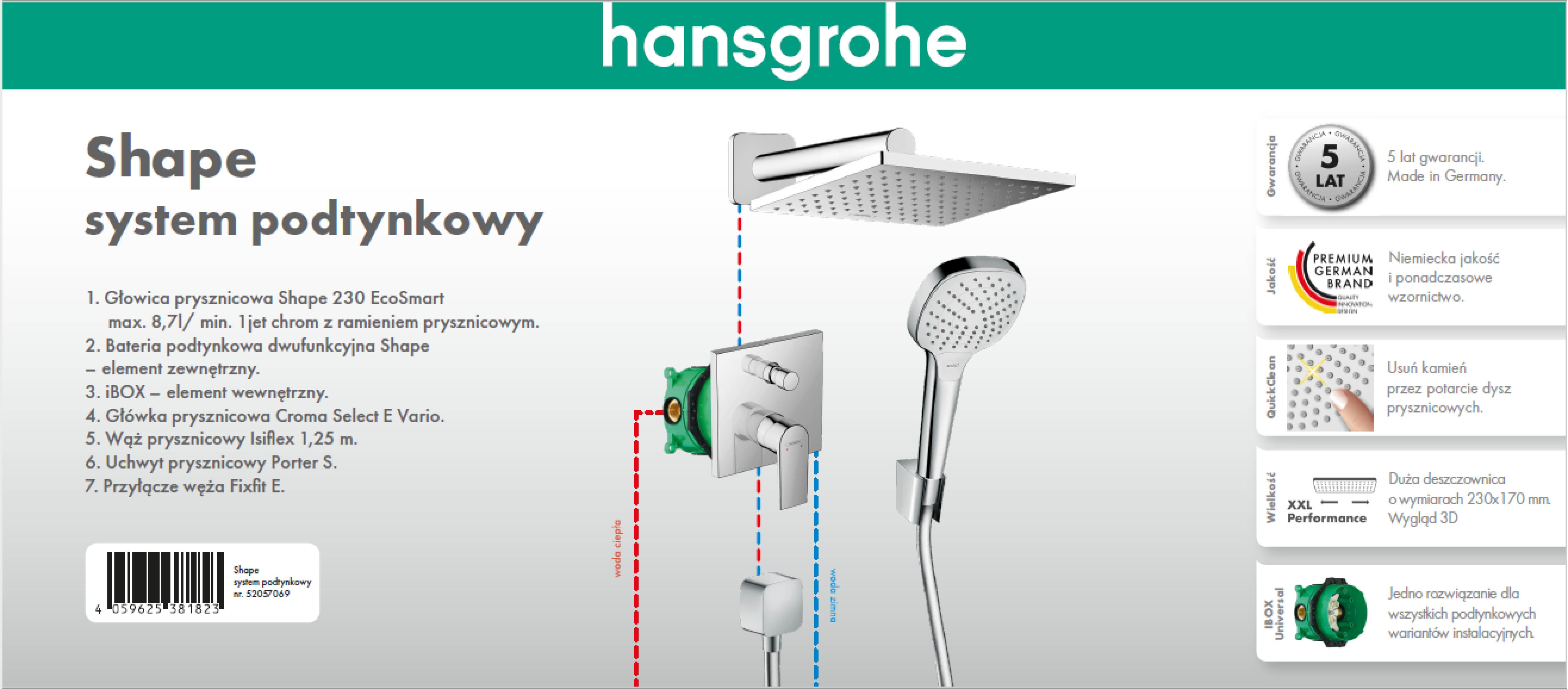 System podtynkowy Shape Hansgrohe - 4