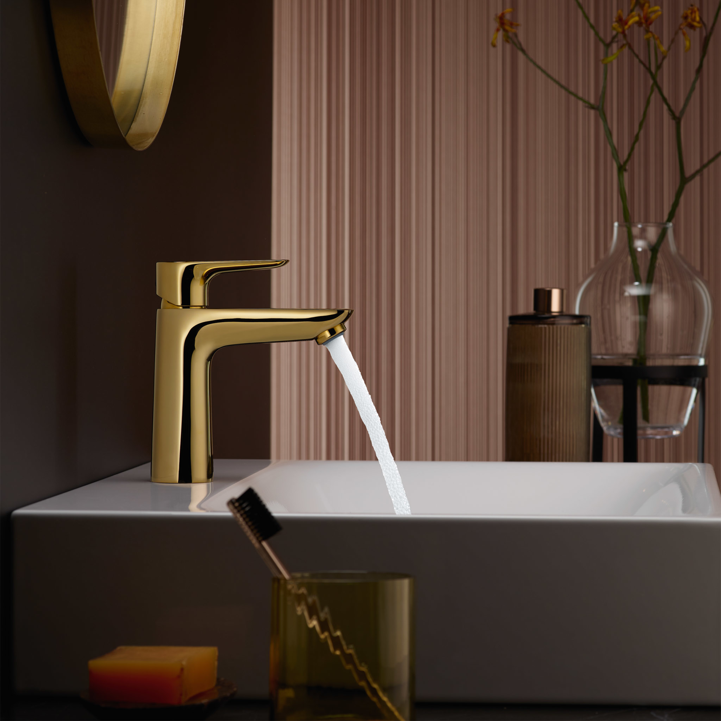 Bateria umywalkowa złota Talis Hansgrohe - 2