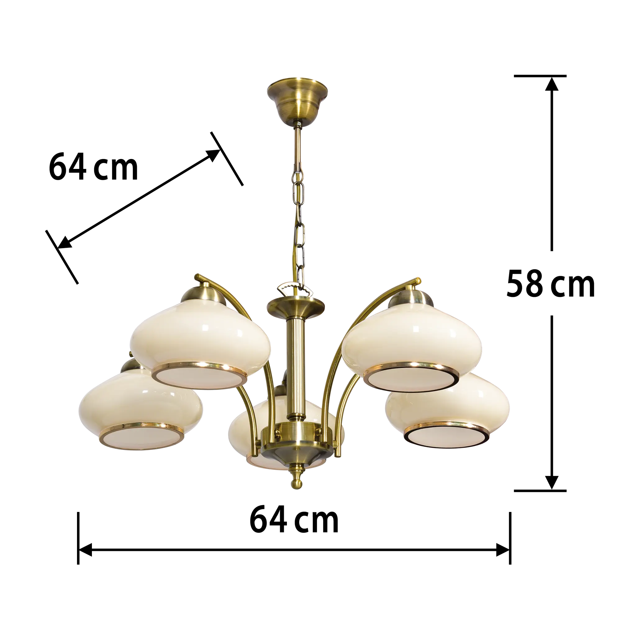 Żyrandol Rita złoty patyna 5 x E27 Activejet - 4