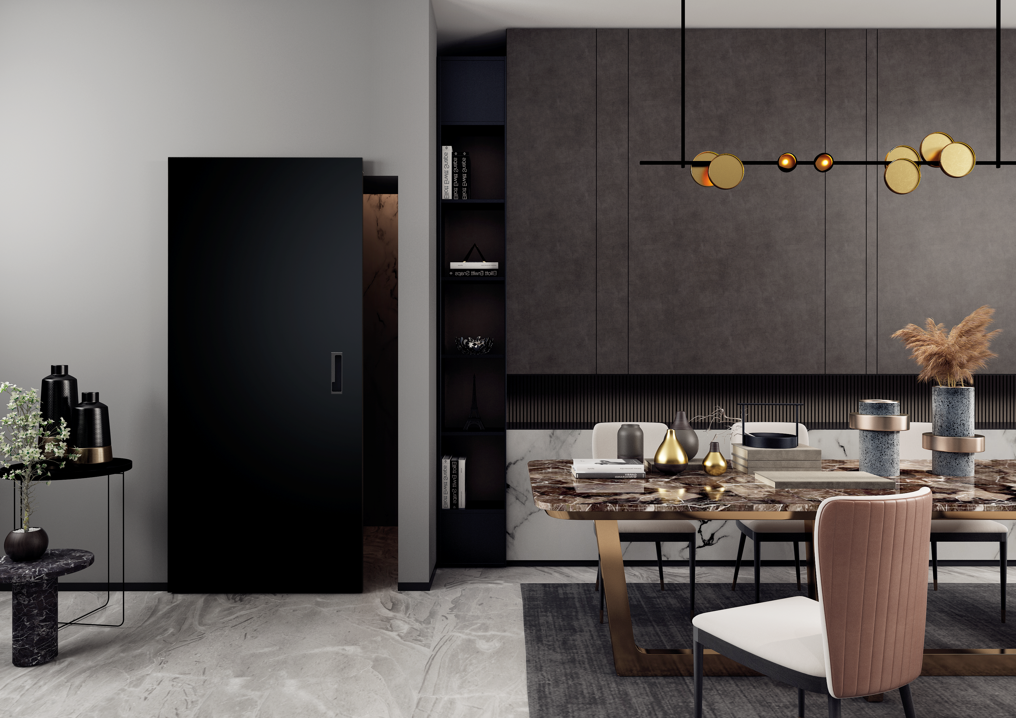 Drzwi przesuwne pełne 80 Lox czarne - 3