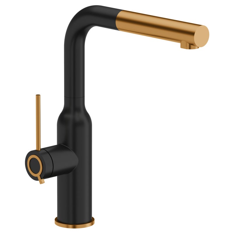 Bateria kuchenna Angelina Quadron czarno miedziowa U 31 cm