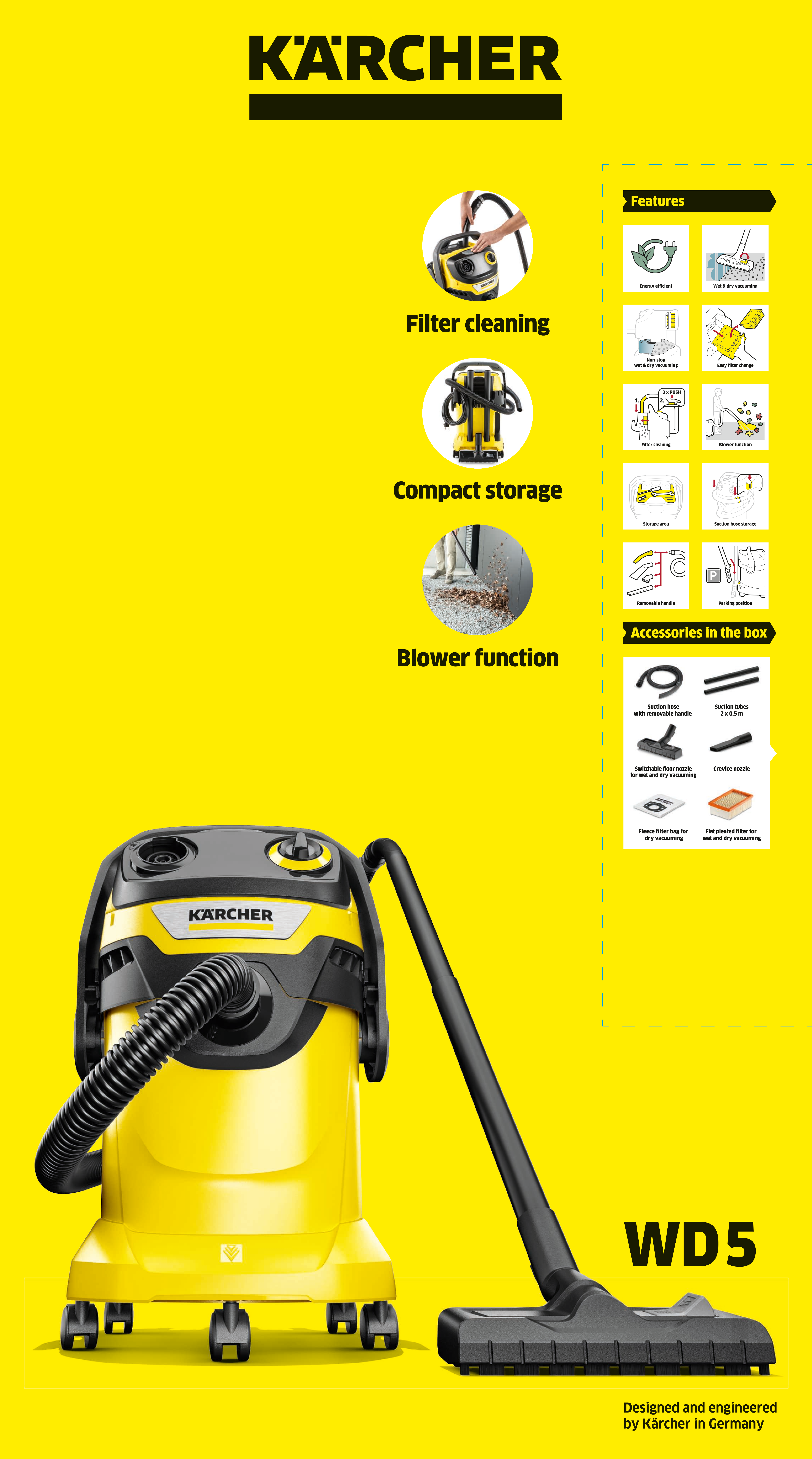 Odkurzacz warsztatowy WD 5 V-25/5/22 KARCHER - 4