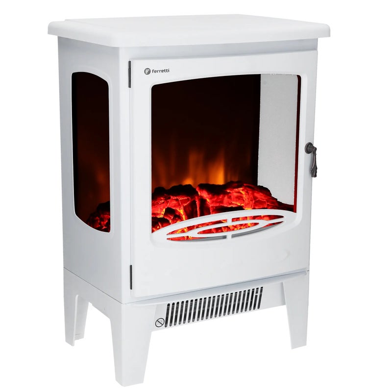 Kominek elektryczny NORA 1800W biały FERRETTI