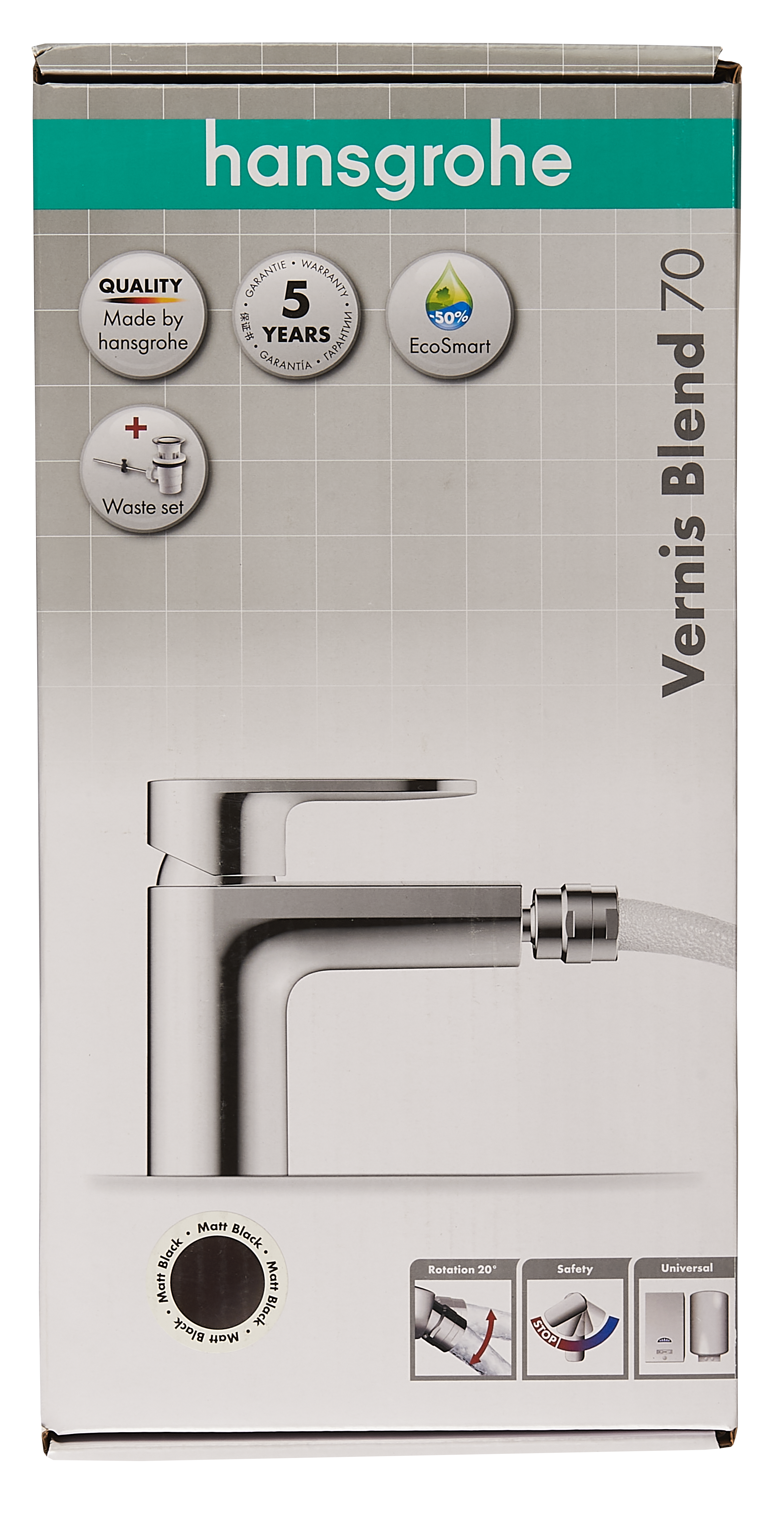 Bateria bidetowa czarna Blend Hansgrohe - 3