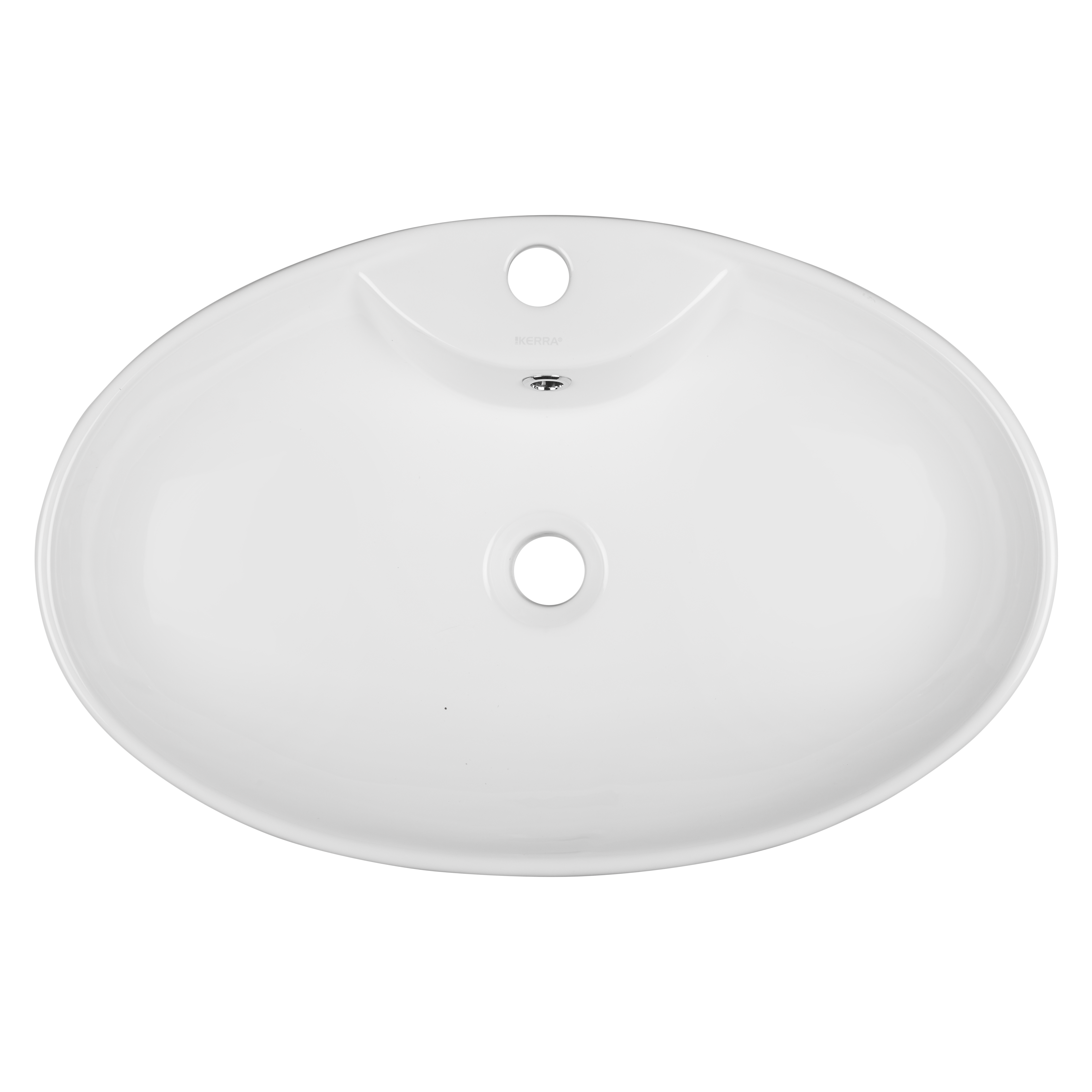 Umywalka ceramiczna nablatowa Samba KR-139 58 x 38 Z/O Kerra - 9