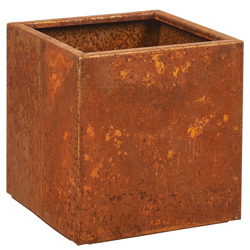 Donica stalowa Corten 27x27x27 cm rdzawa Forest Style