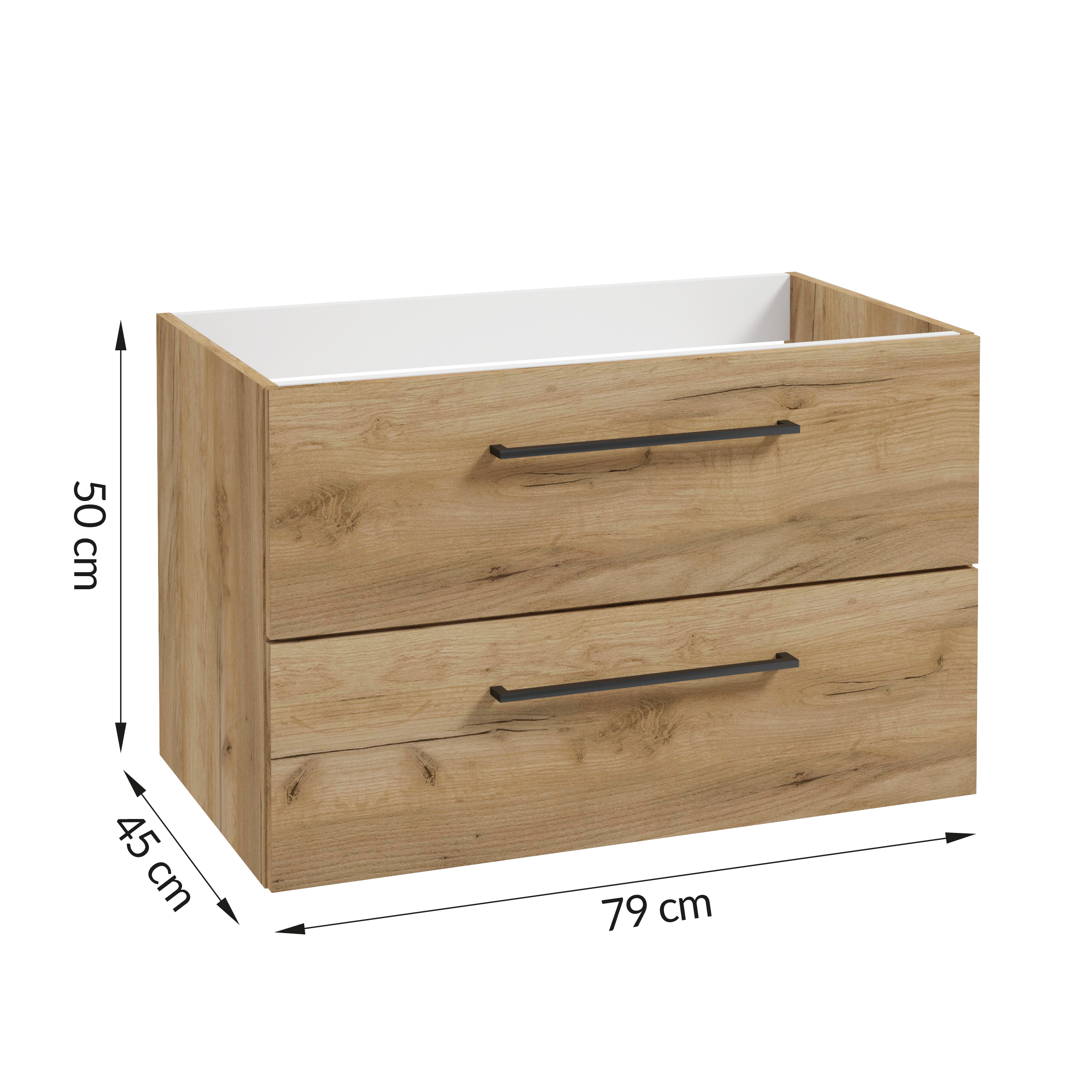 Szafka pod umywalkę Intenso 80 Dąb Sensea - 3