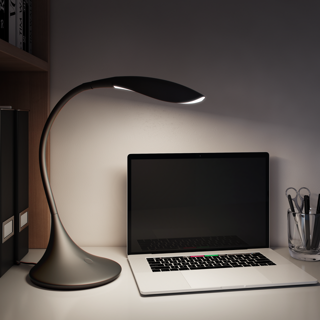 Lampa biurkowa czarna LED Inspire