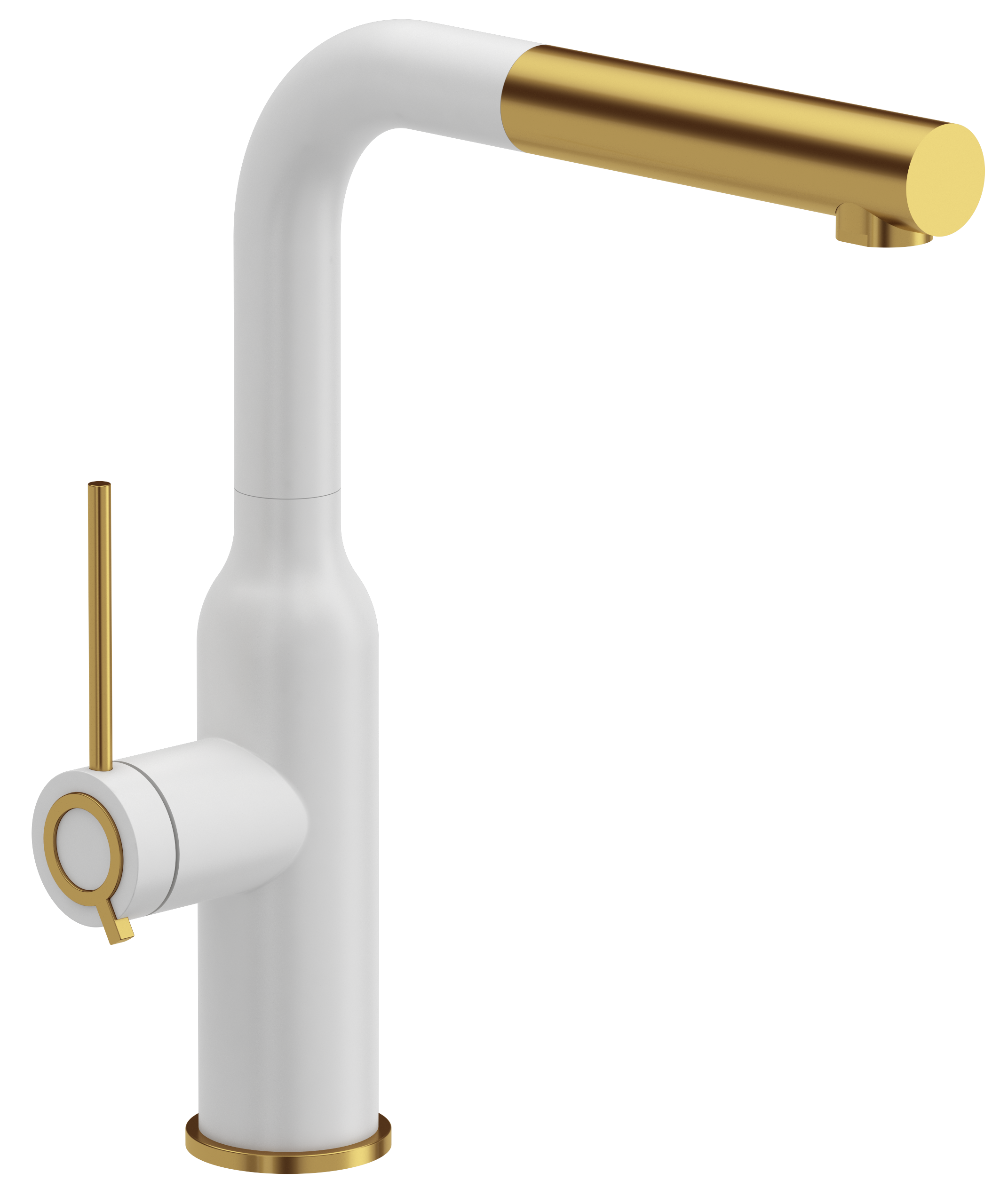 Bateria kuchenna Angelina Quadron biało złota U 31 cm