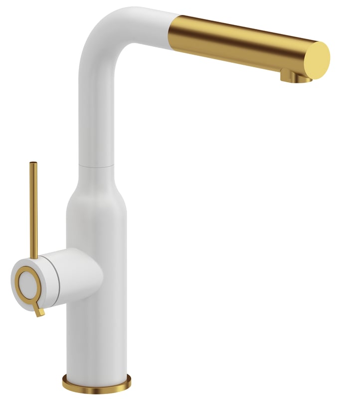 Bateria kuchenna Angelina Quadron biało złota U 31 cm