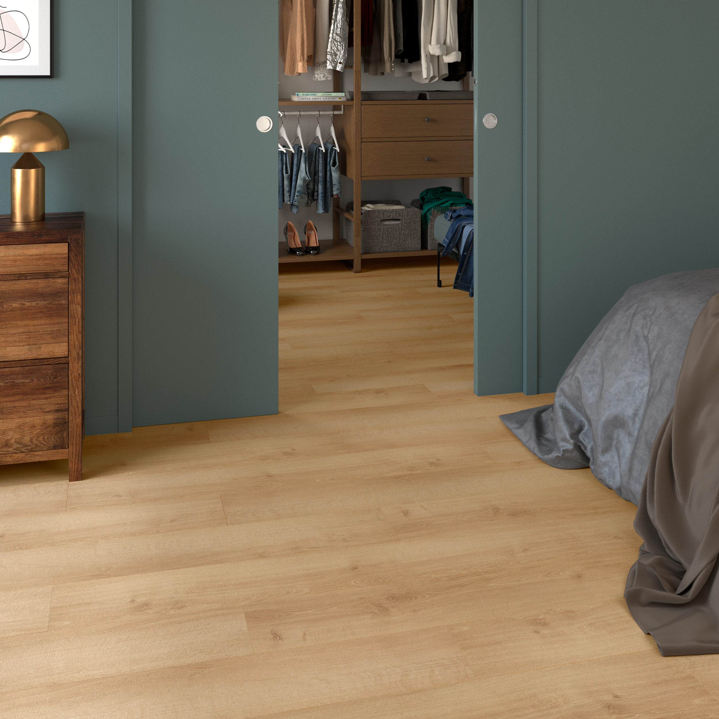 Panele podłogowe laminowane wodoodporne AC5 10 mm Artens Weenen naturalne drewno - 13
