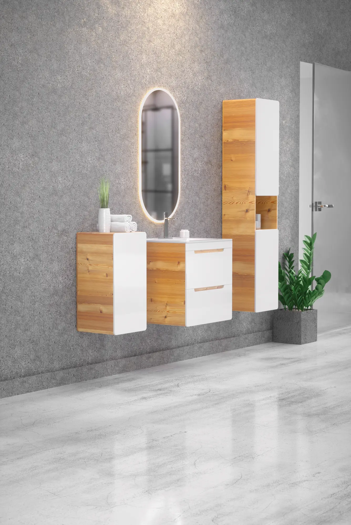 Lustro z wbudowanym oświetleniem Max 50 x 100 Dubiel Vitrum - 3