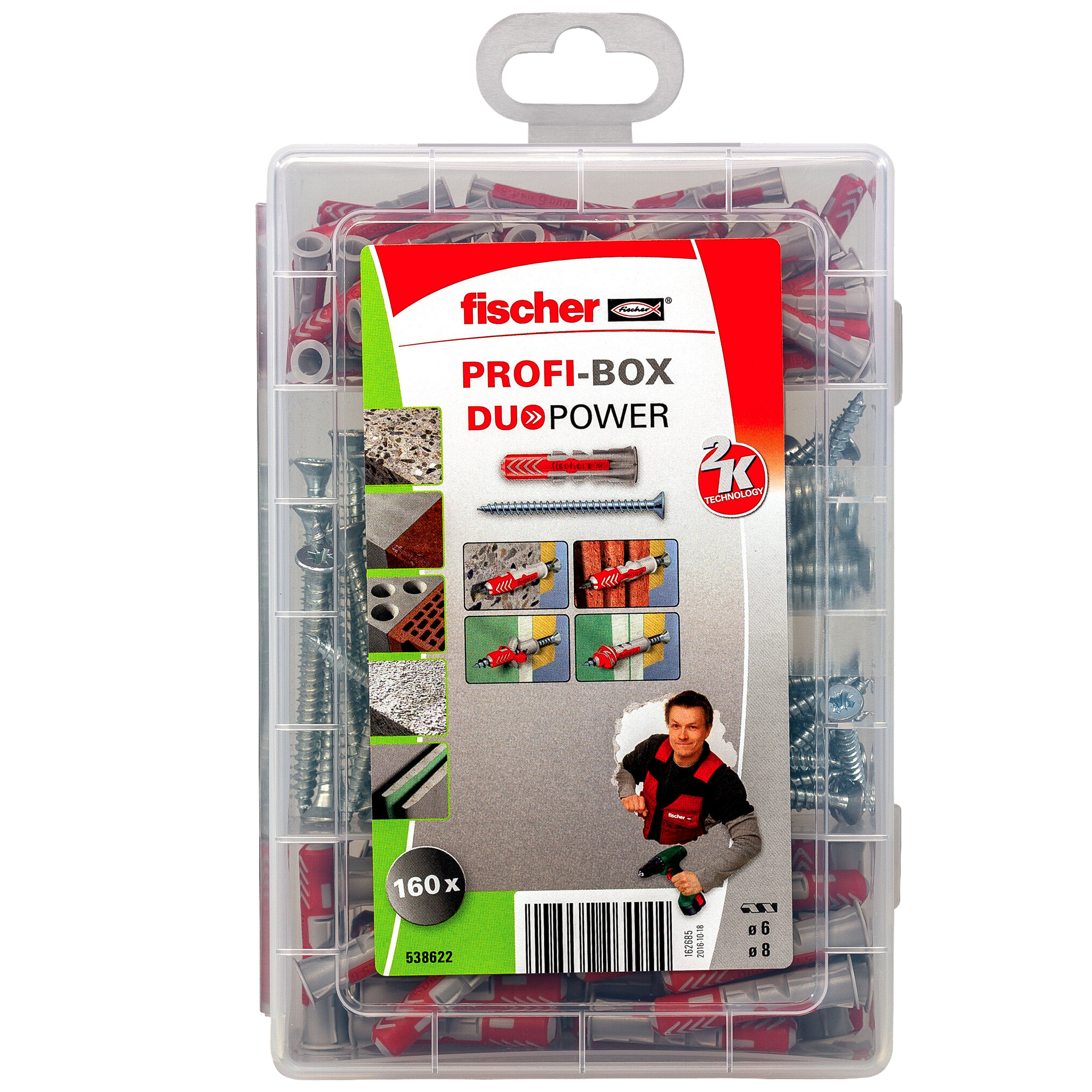 Zestaw kołków rozporowych Profibox Duopower 80 + 80 szt. Fischer - 4