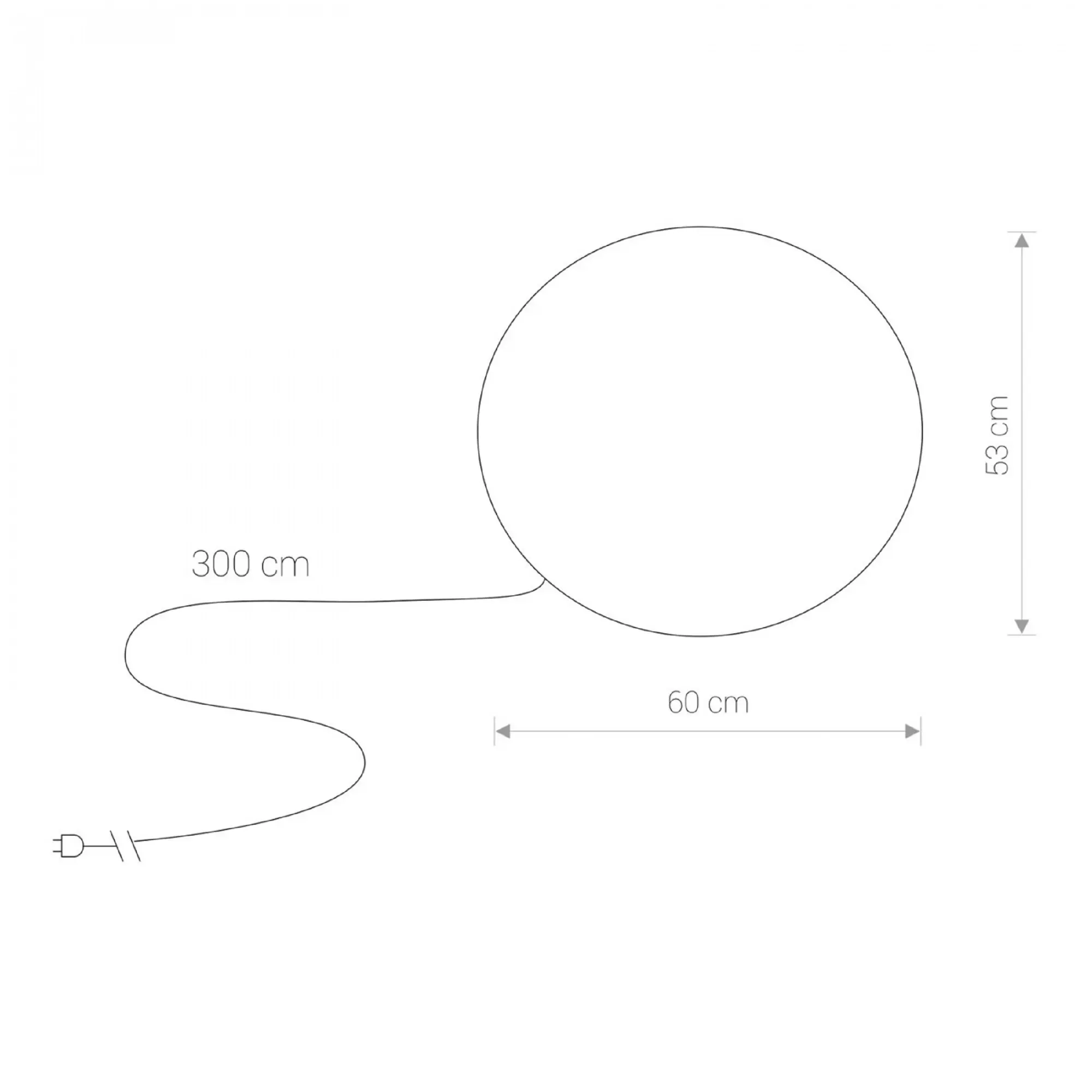 Kula ogrodowa stojąca Cumulus E27 53 x 60 cm IP44 TK Lighting - 6