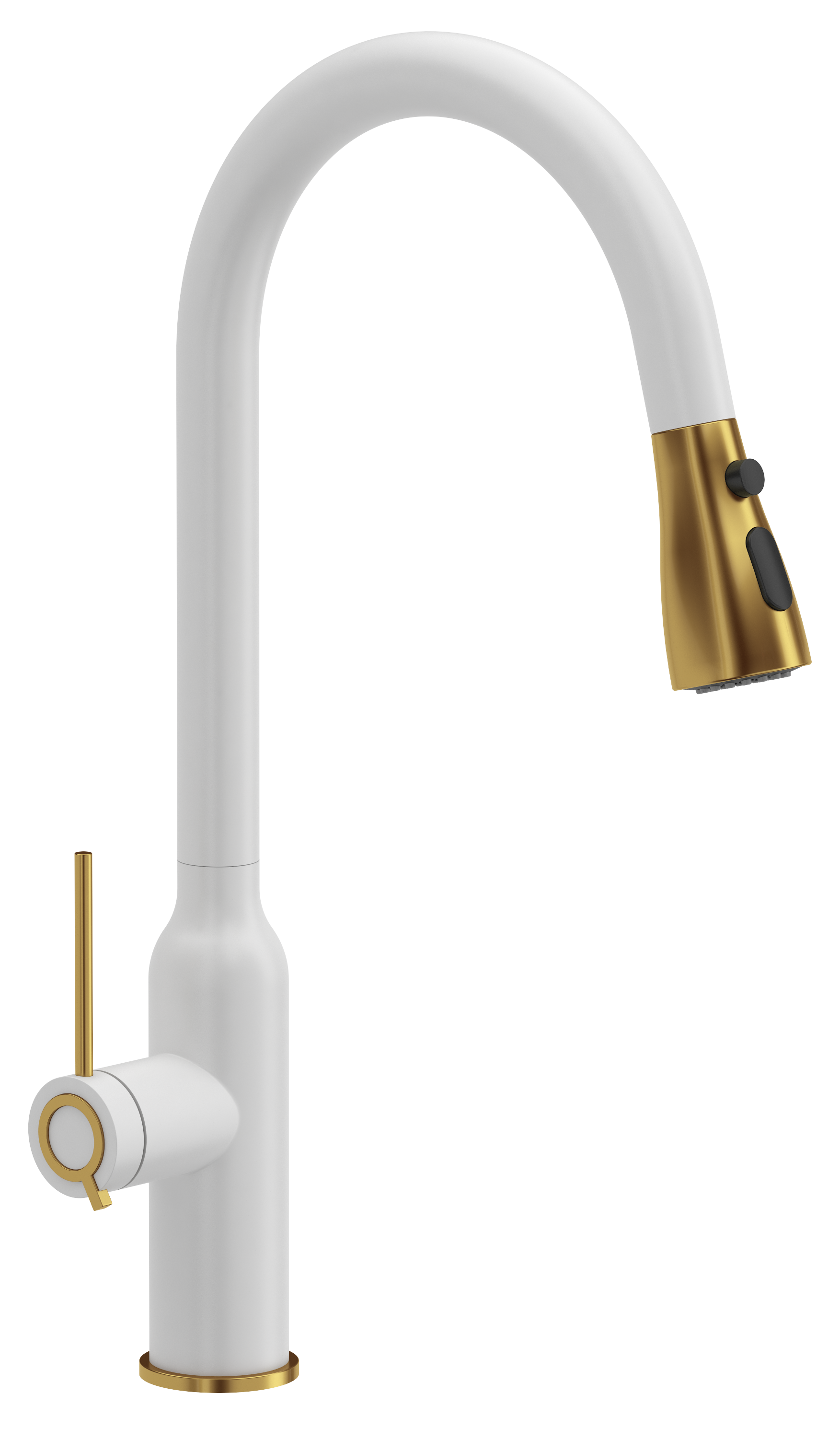 Bateria kuchenna Jessica Biało Złota wylewka U 47 cm Quadron