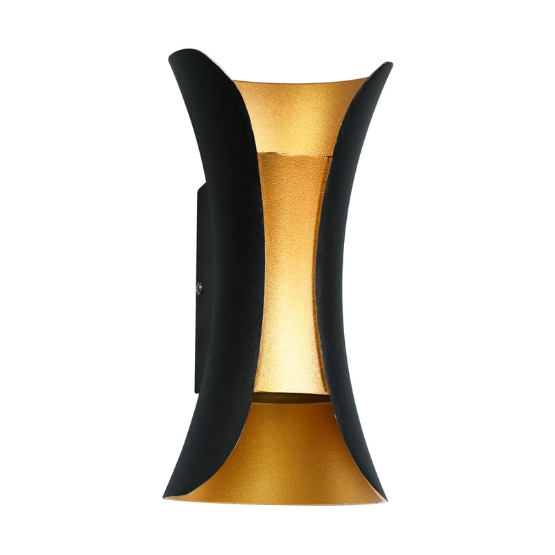 Kinkiet zewnętrzny Dante czarny, złoty Italux