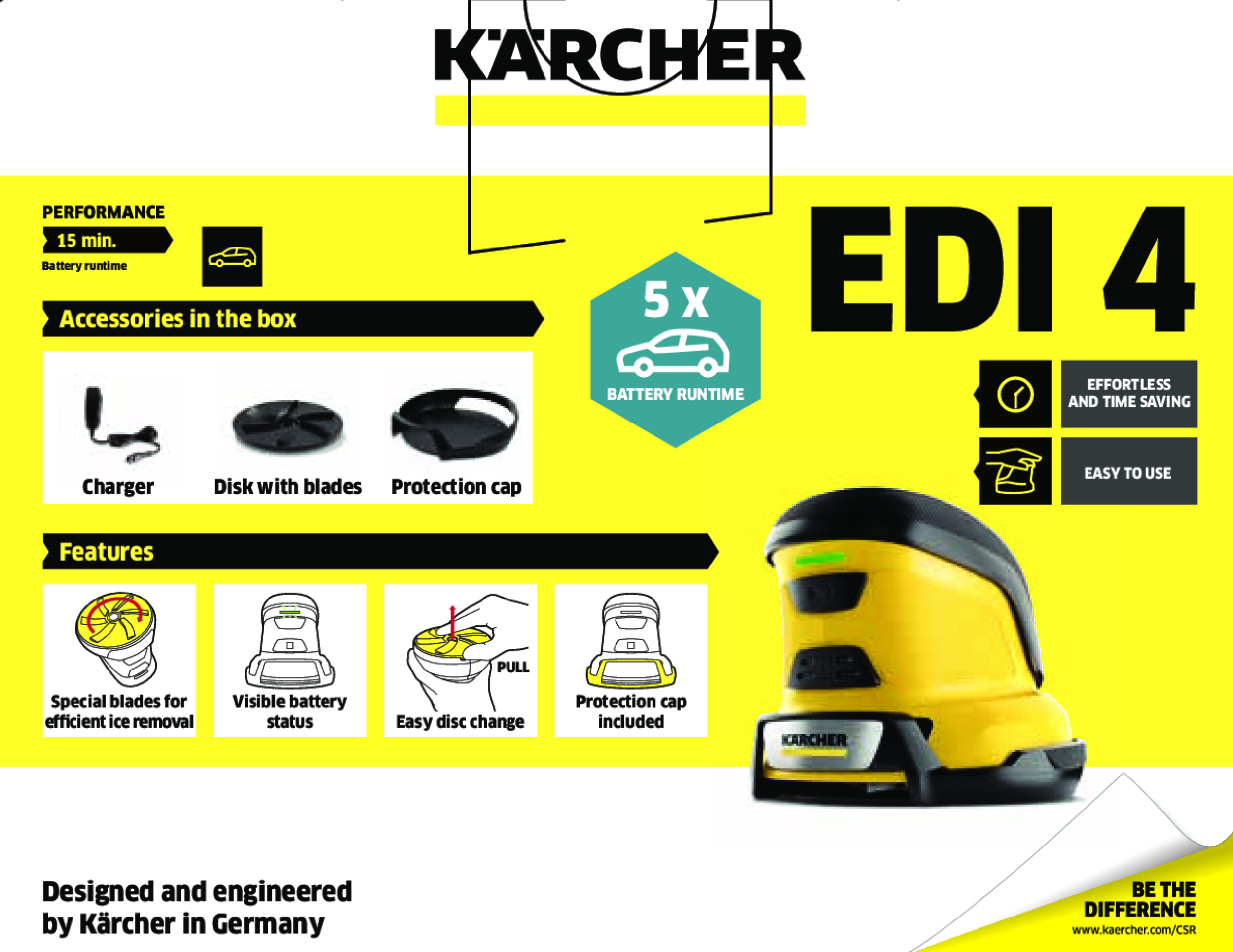 Rascador de hielo a batería EDI 4 Kärcher - 15