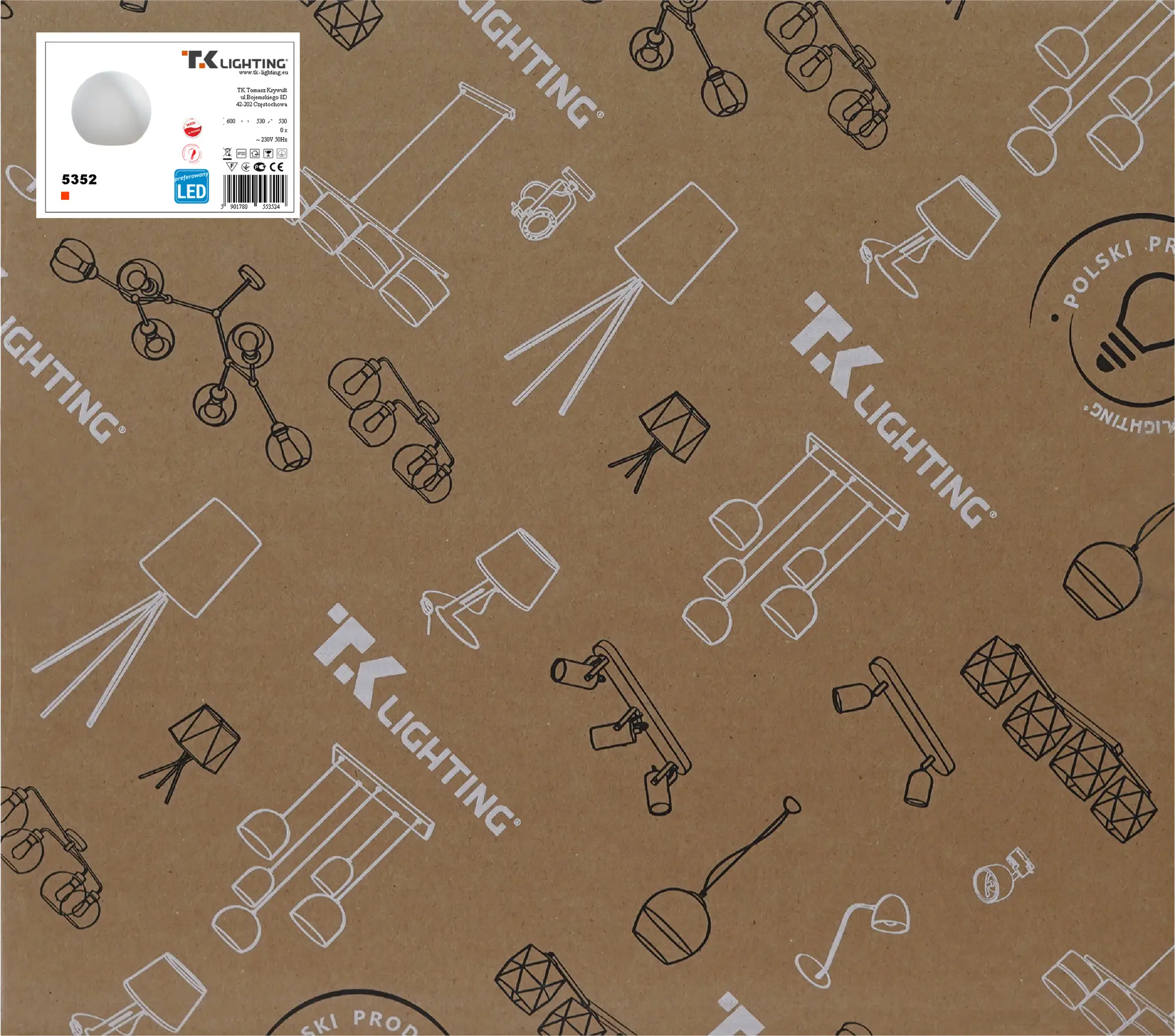 Kula ogrodowa stojąca Cumulus E27 53 x 60 cm IP44 TK Lighting - 8
