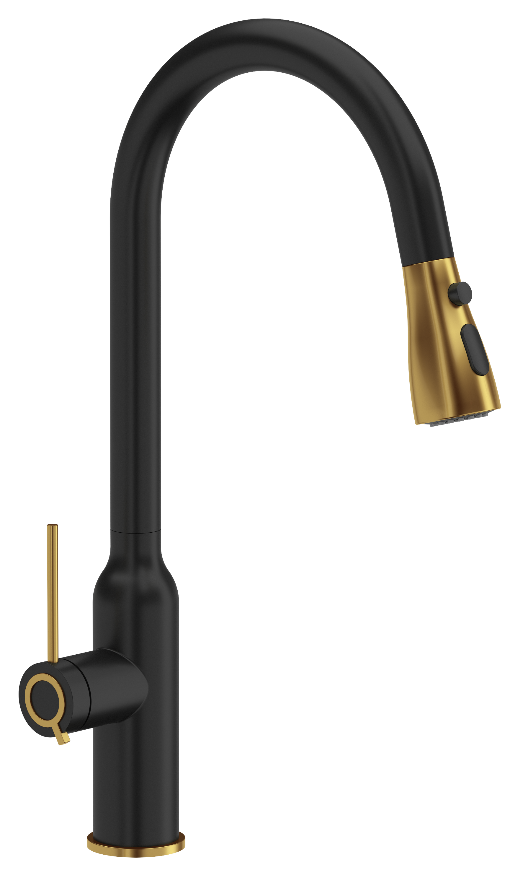 Bateria kuchenna Jessica Czarno Złota wylewka U 47 cm Quadron