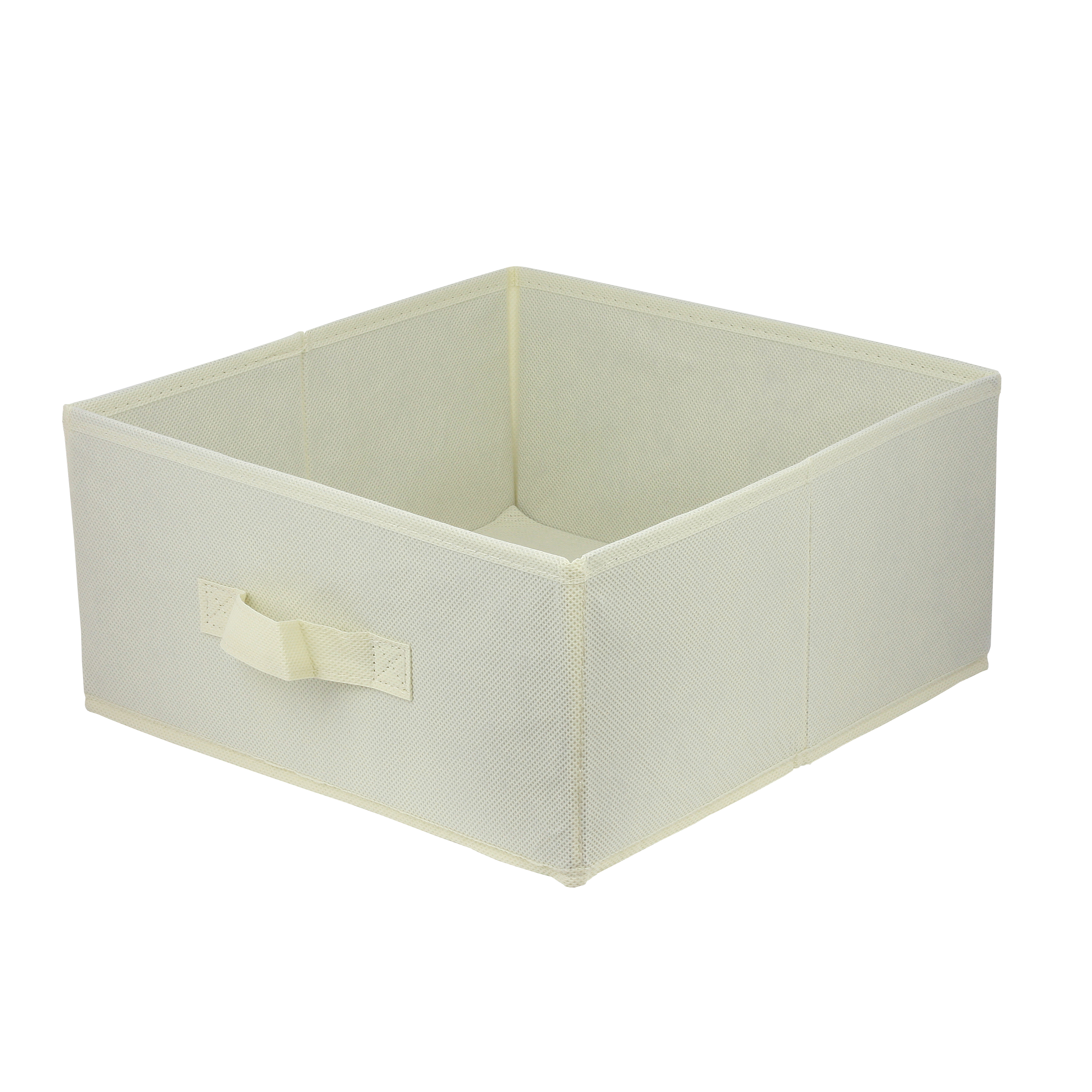 Pudełko tekstylne Kub 31 x 31 x 15 cm kremowe