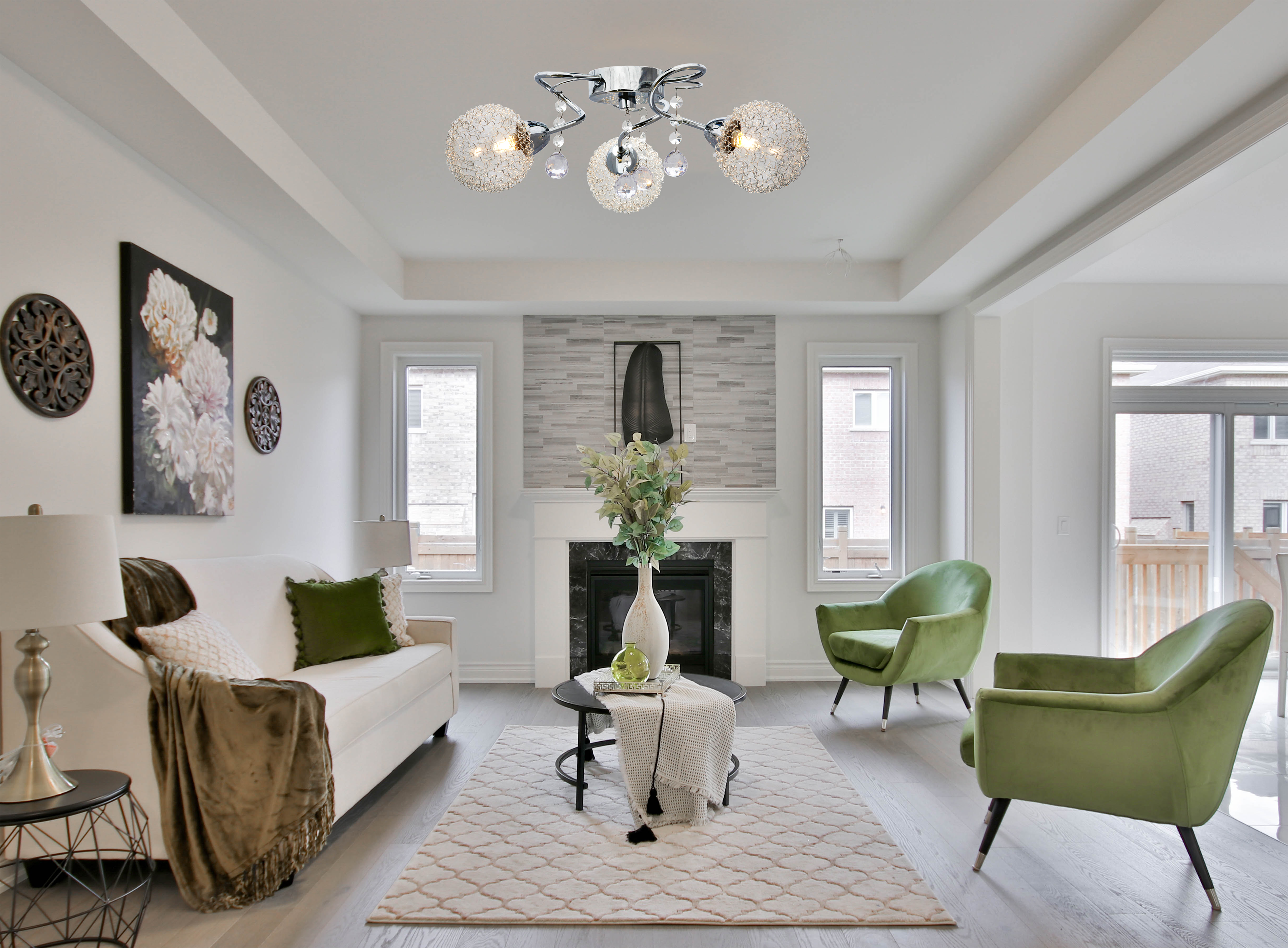 Lampa sufitowa Vesna chrom szkło 3 x G9 Reality - 2