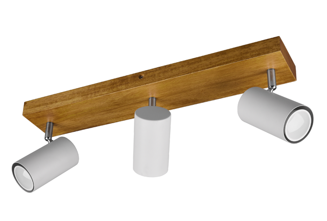 Listwa reflektorowa Marley biała z drewnem GU10 Trio