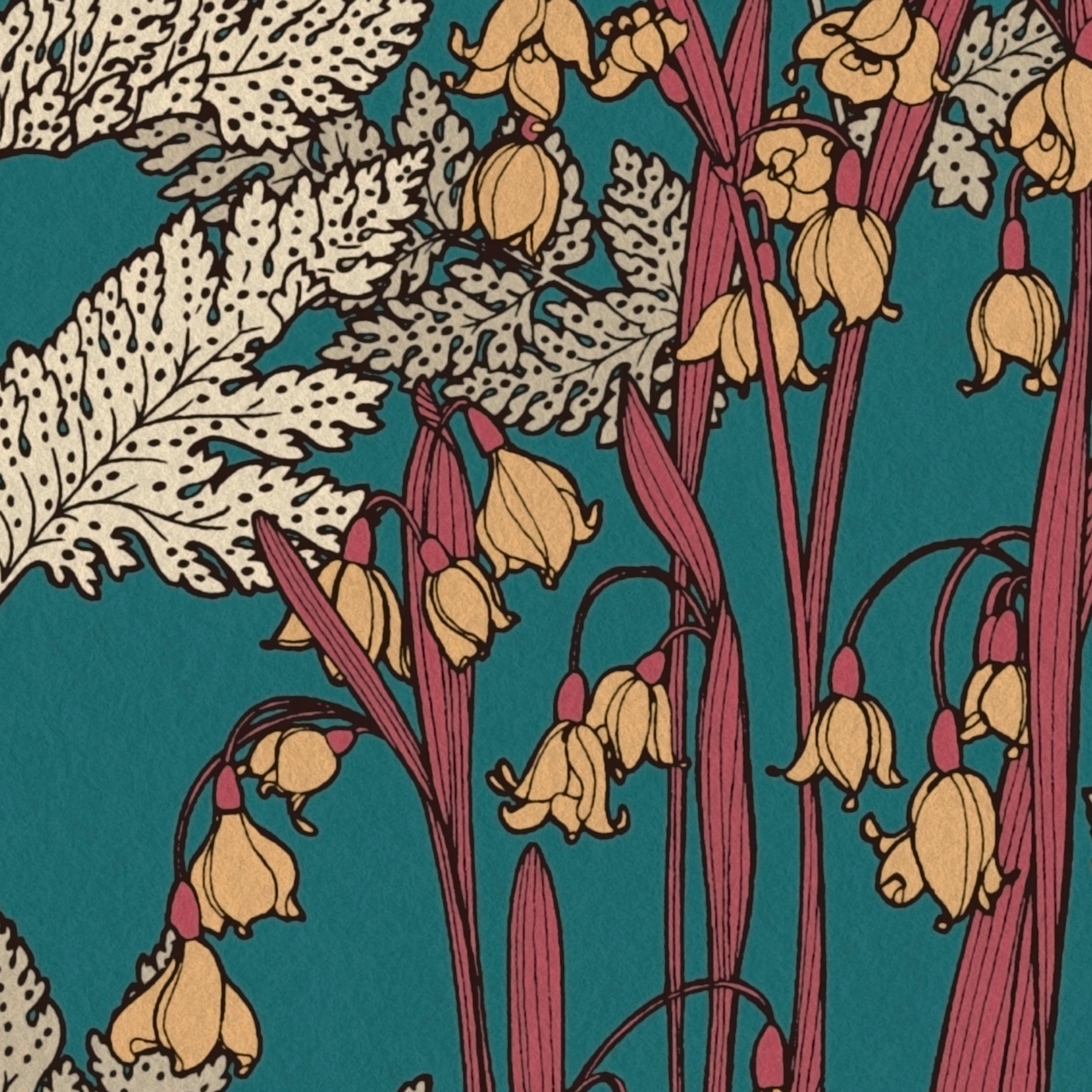 Tapeta Floral Impression 377515 zielona morska winylowa na flizelinie - 3