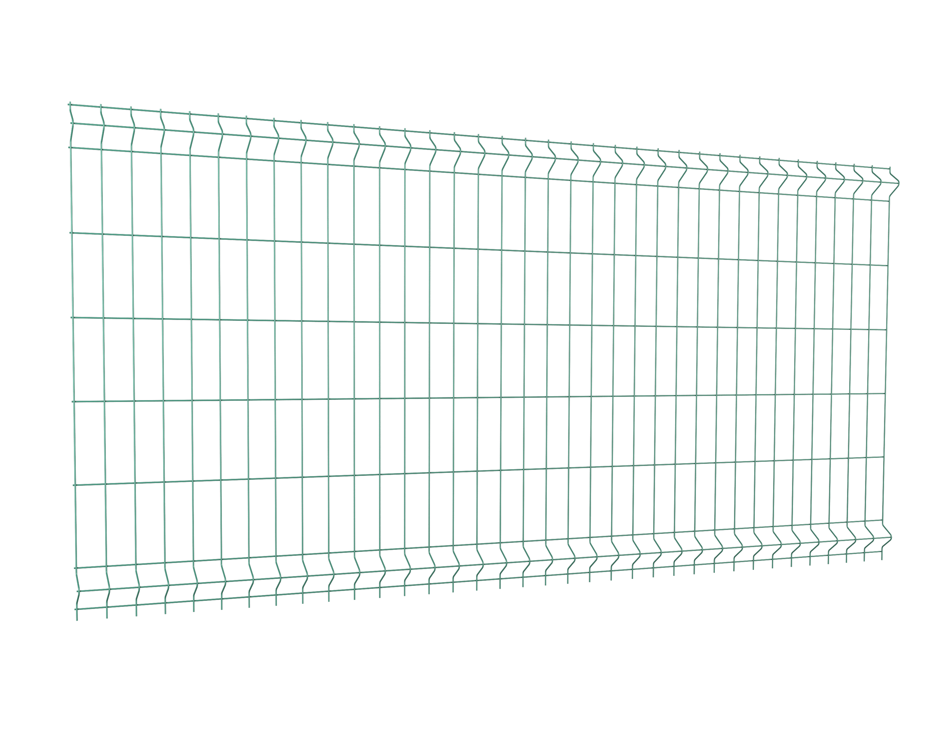 Panel ogrodzeniowy Vera 3D 123x250 cm zielony Wiśniowski - 4